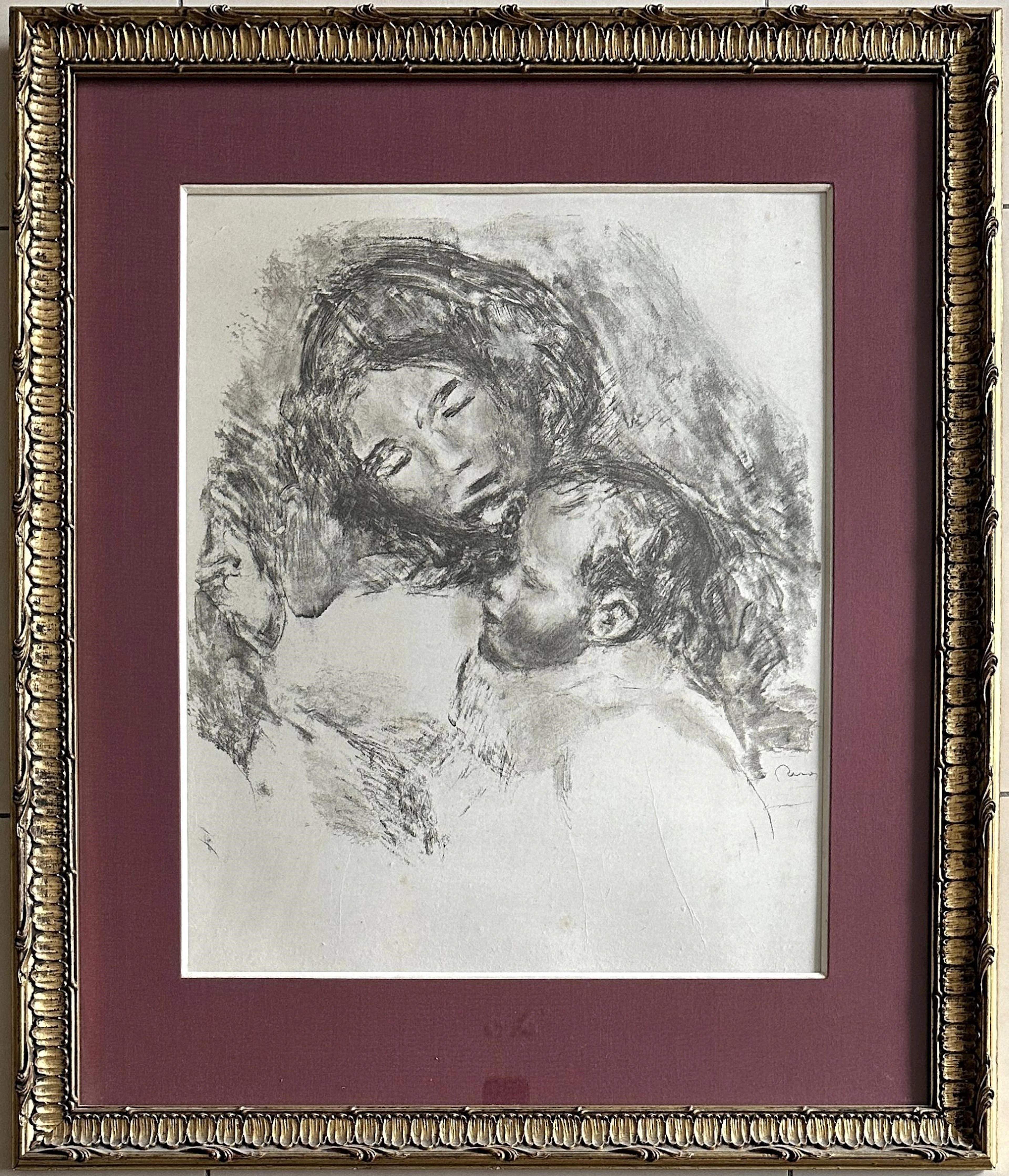 Pierre-Auguste RENOIR - Maternité, Lithographie originale