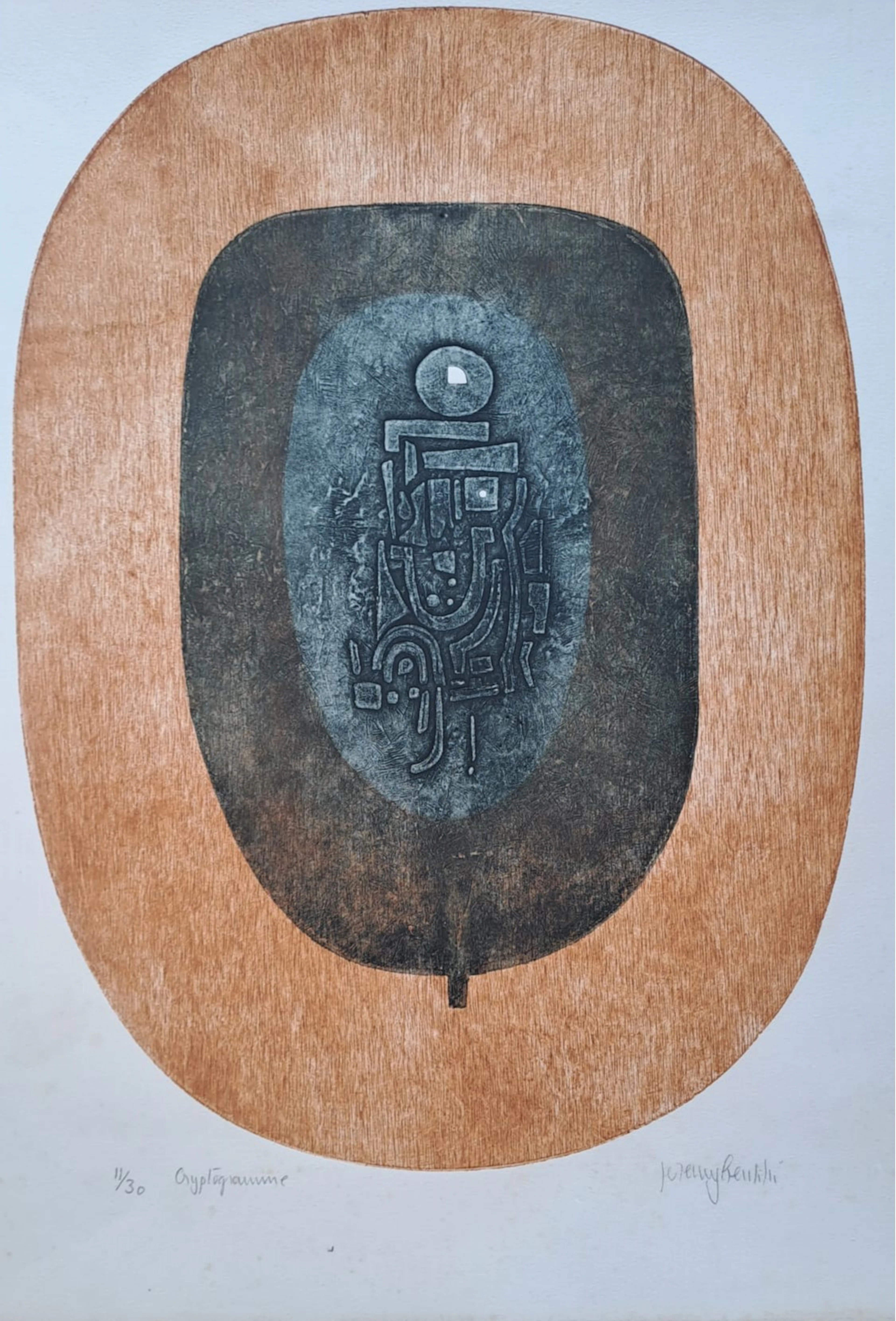 Jérémy Gentilli - Cryptogramme - Eau-forte signée et numérotée au crayon