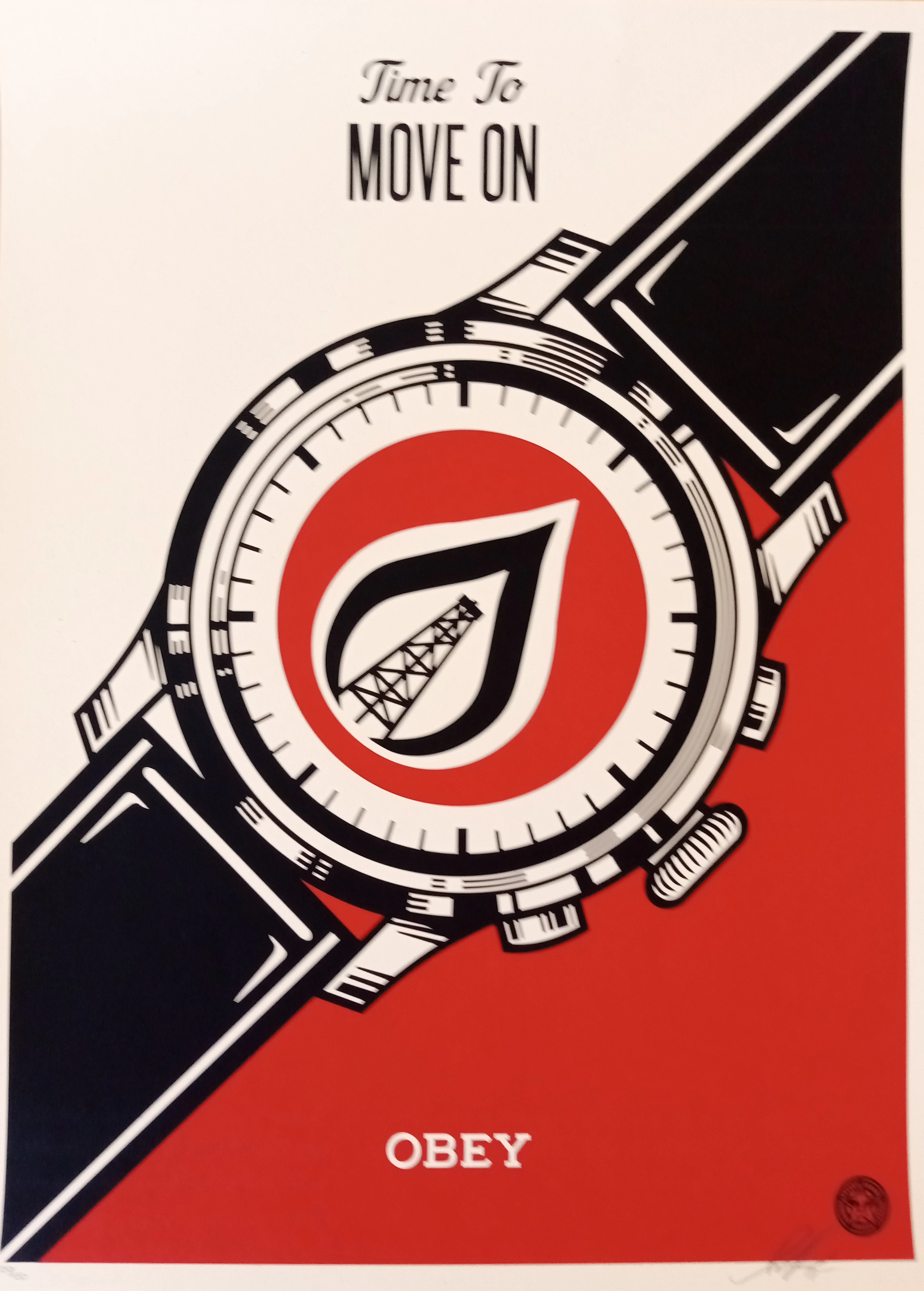 Shepard FAIREY (Obey) - Time To move on, 2015 - Sérigraphie signée et numérotée