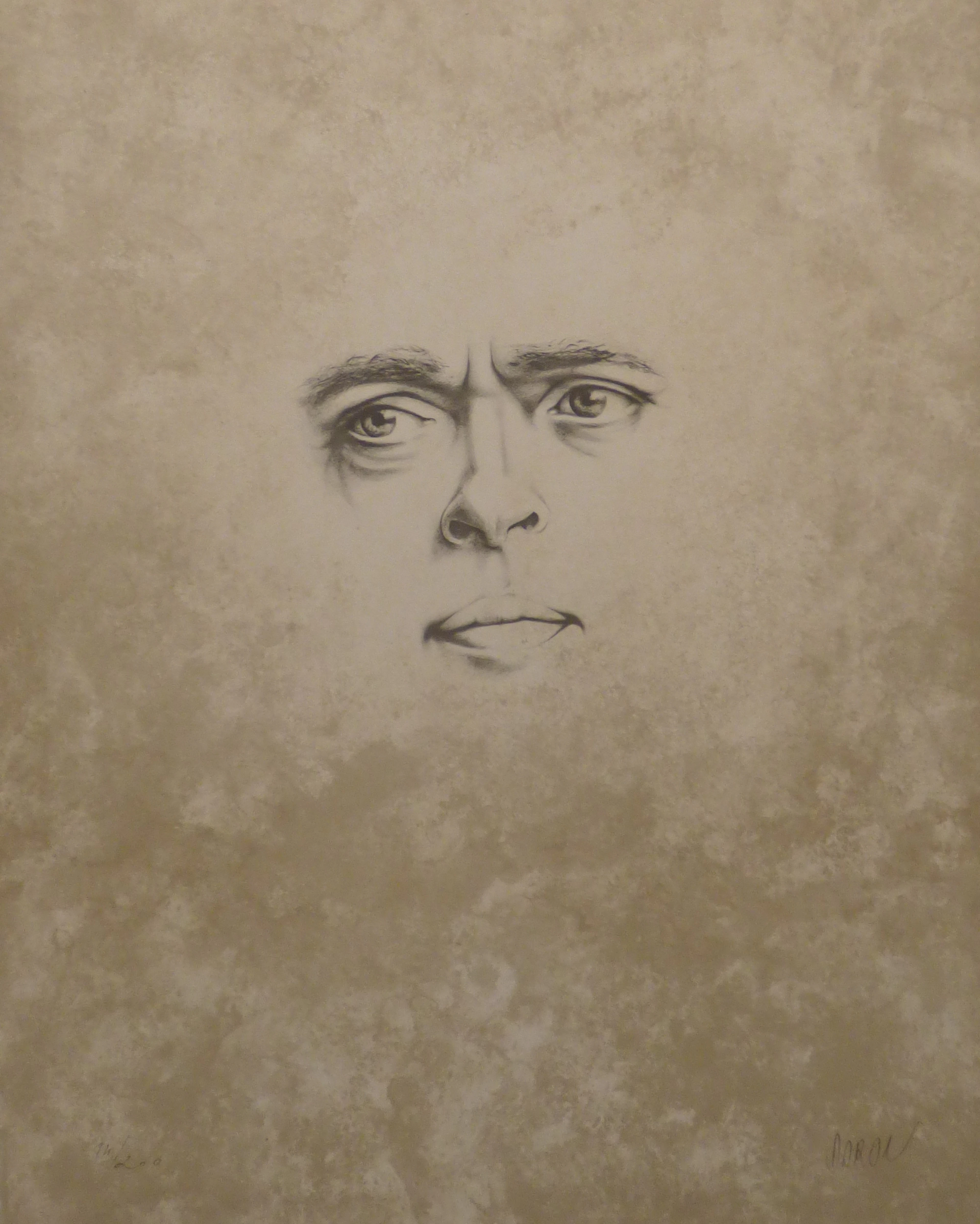 Gérard DARAN - Jacques Brel - Lithographie originale signée au crayon