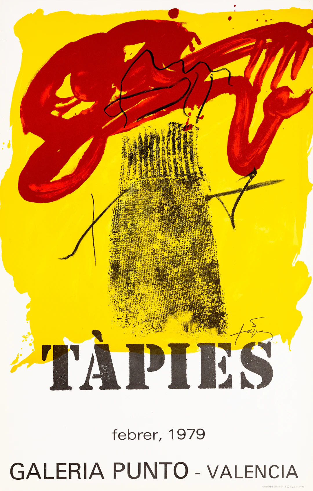 Antoni TAPIES : Galeria Punto - Lithographie originale signée