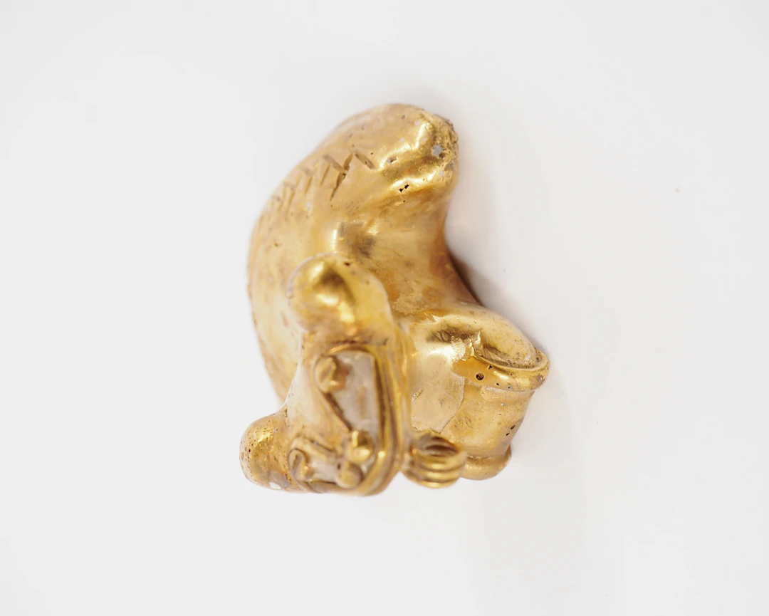 COLOMBIE Civilisation Taïrona - Jaguar d'Amazonie- Statuette en or tumbago