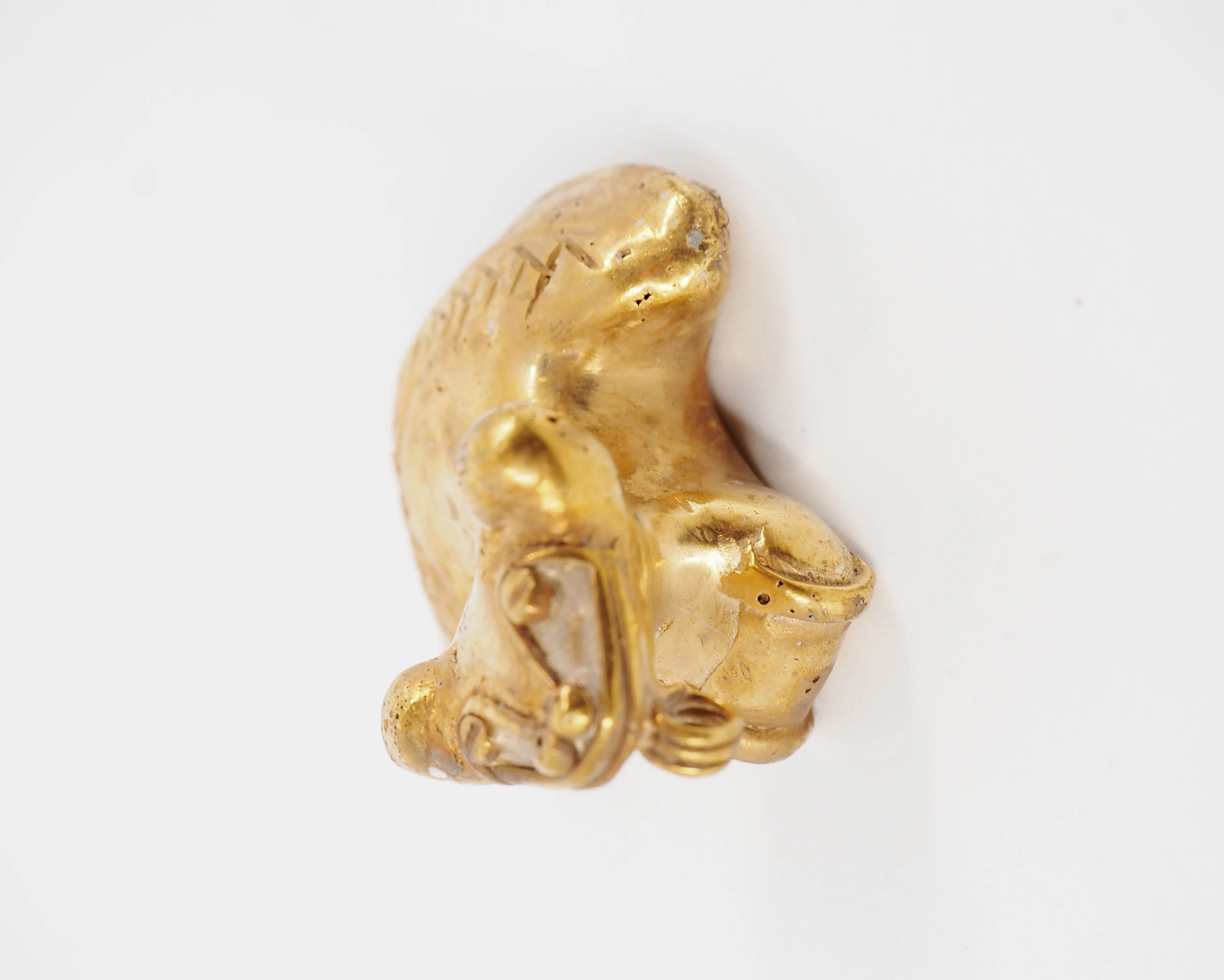 COLOMBIE Civilisation Taïrona - Jaguar d'Amazonie- Statuette en or tumbago