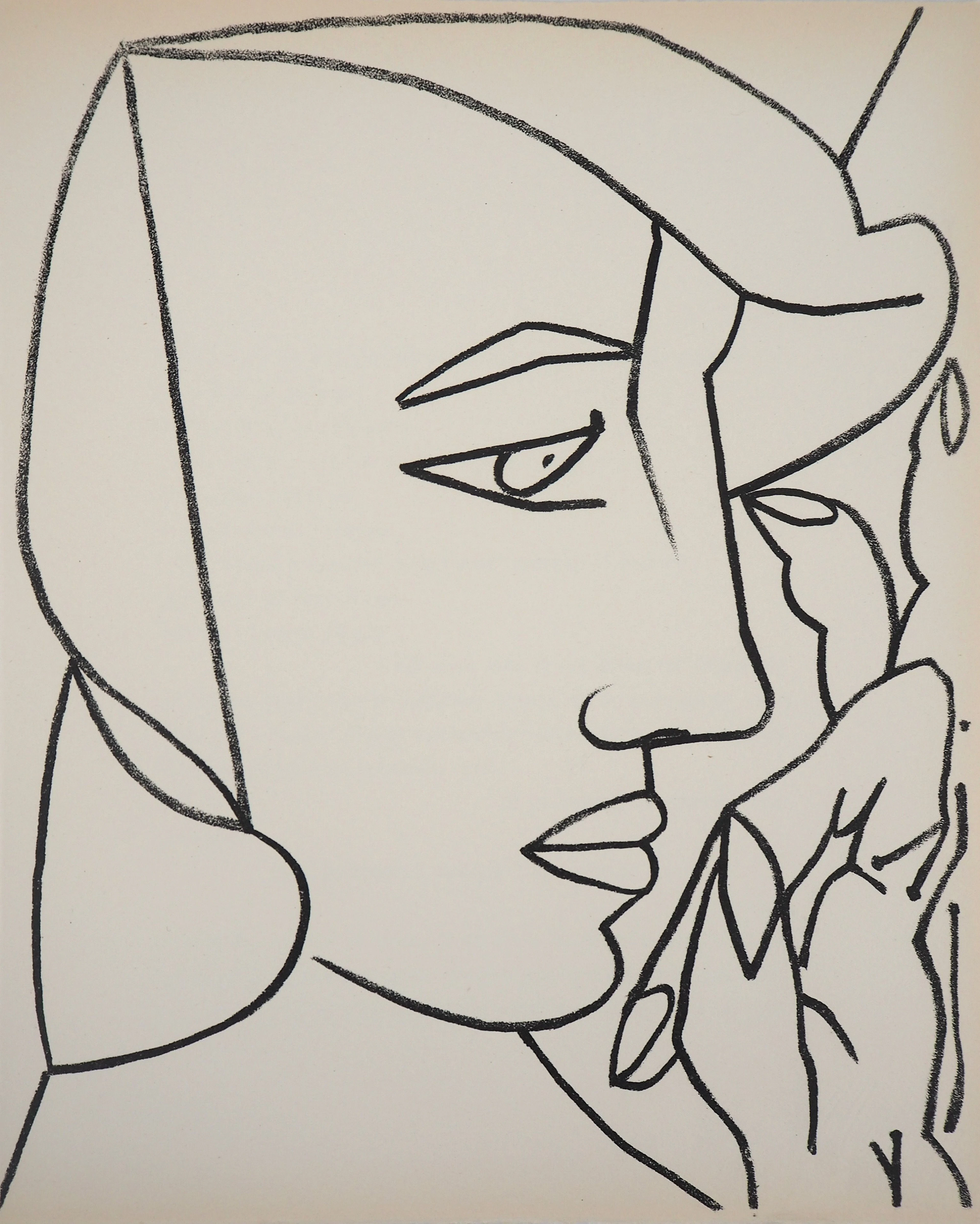 Françoise GILOT : Femme de profil, 1951 - Lithographie originale