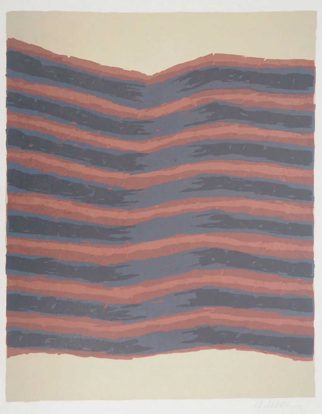 Raoul UBAC : Strates sur ardoise - Lithographie originale signée