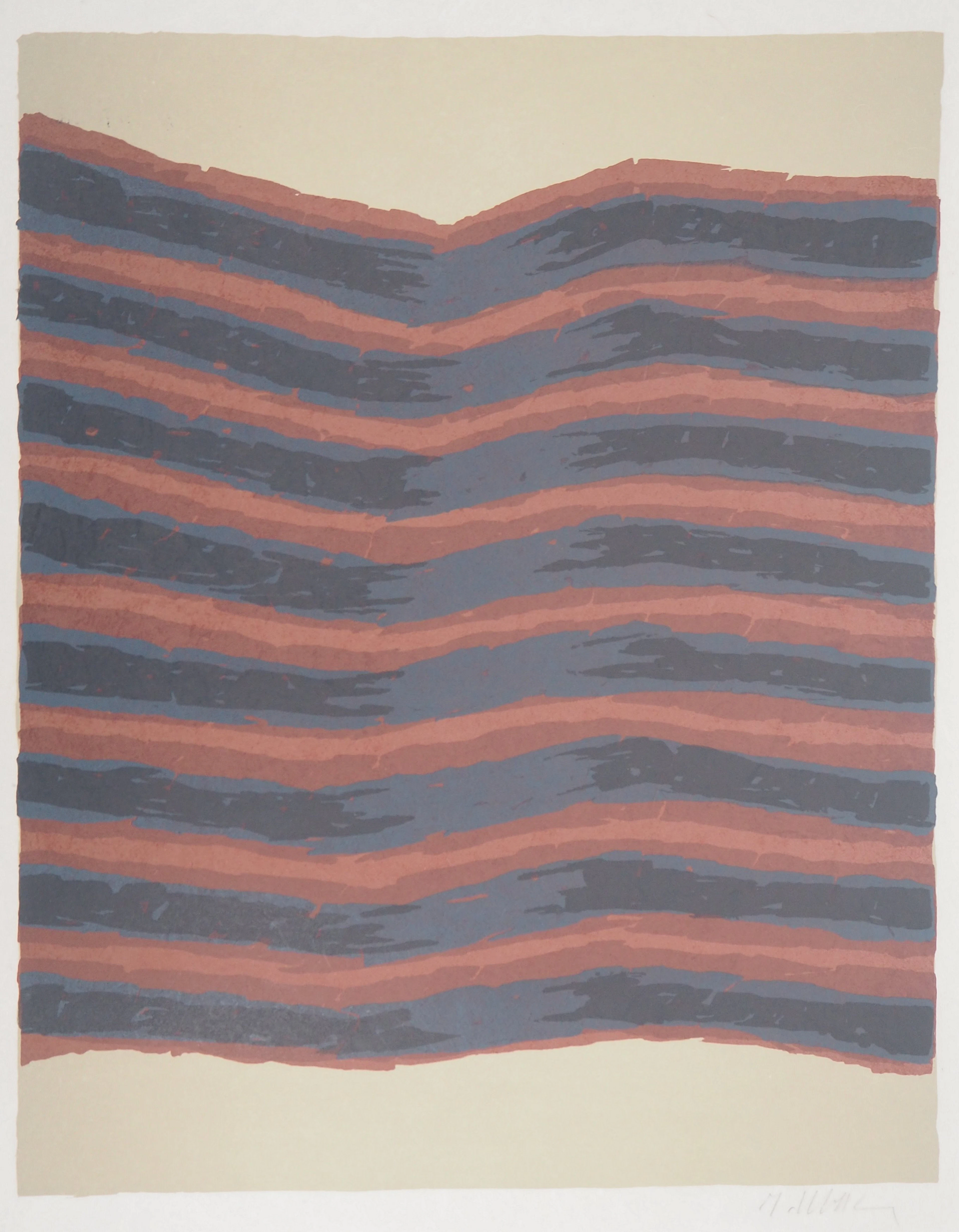 Raoul UBAC : Strates sur ardoise - Lithographie originale signée