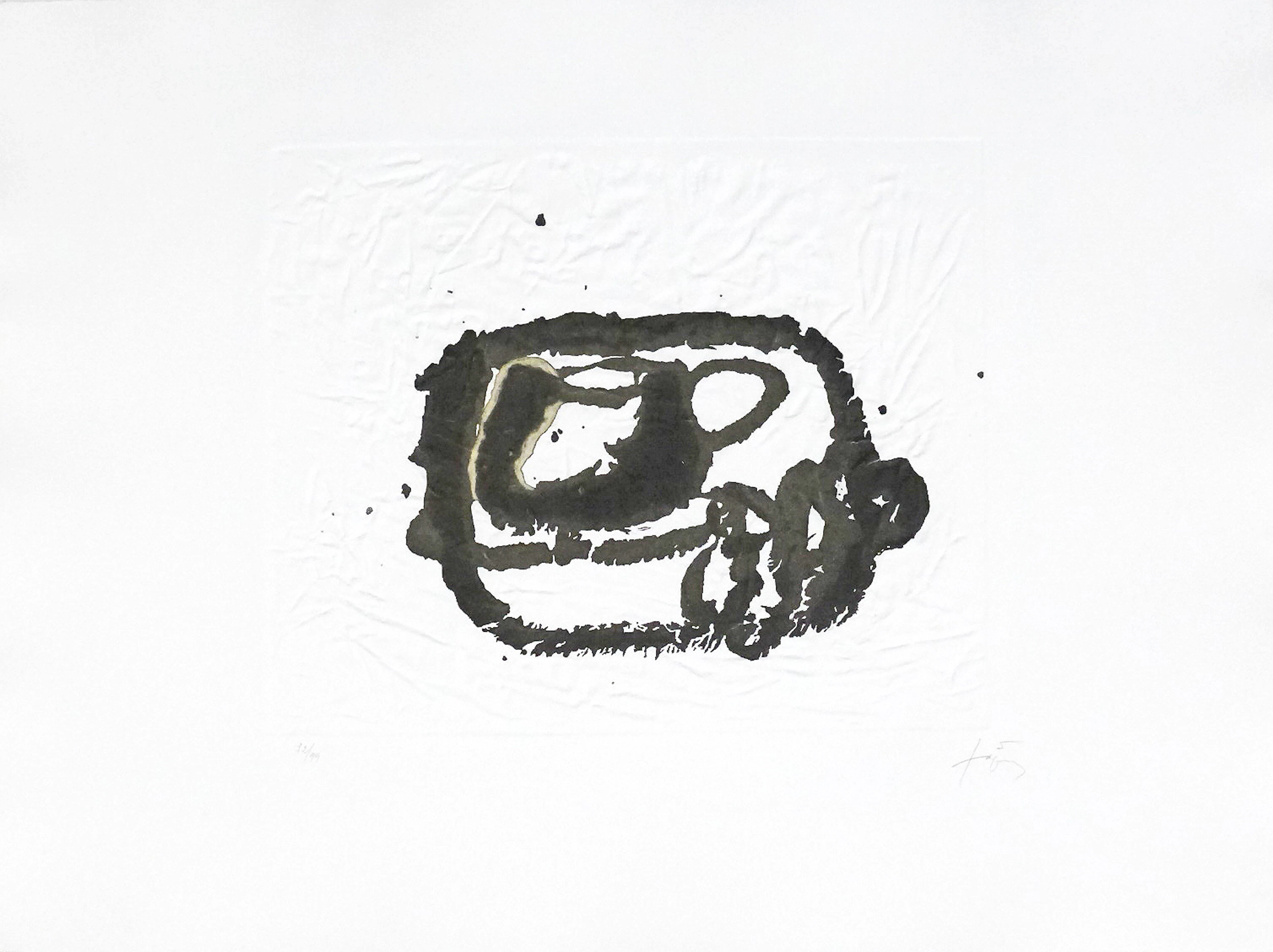 Antoni TAPIES - Aparicions 7, 1982, gravure au carborundum