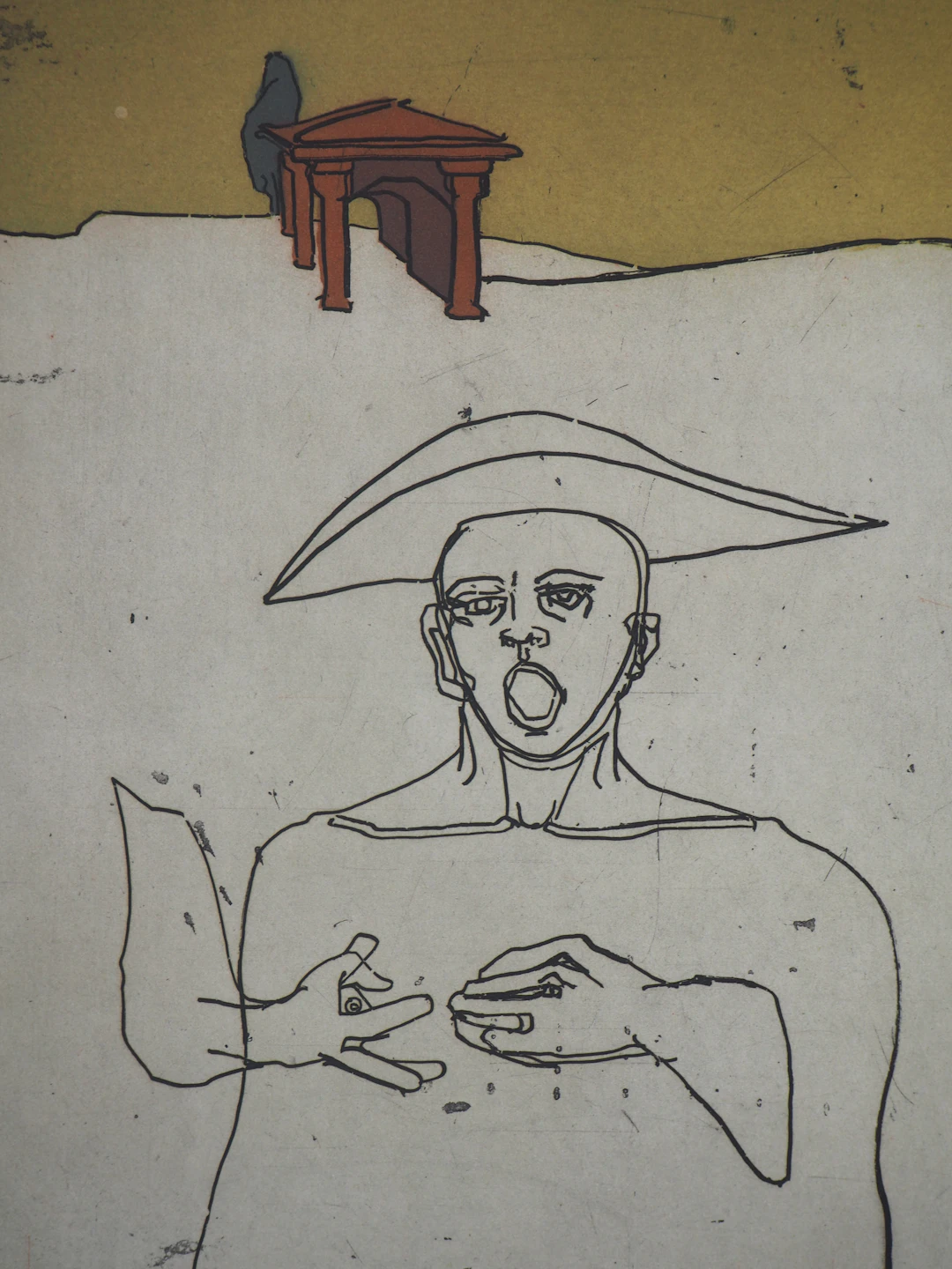 François Vincent - La loi du notaire, 1995 - Gravure originale signée