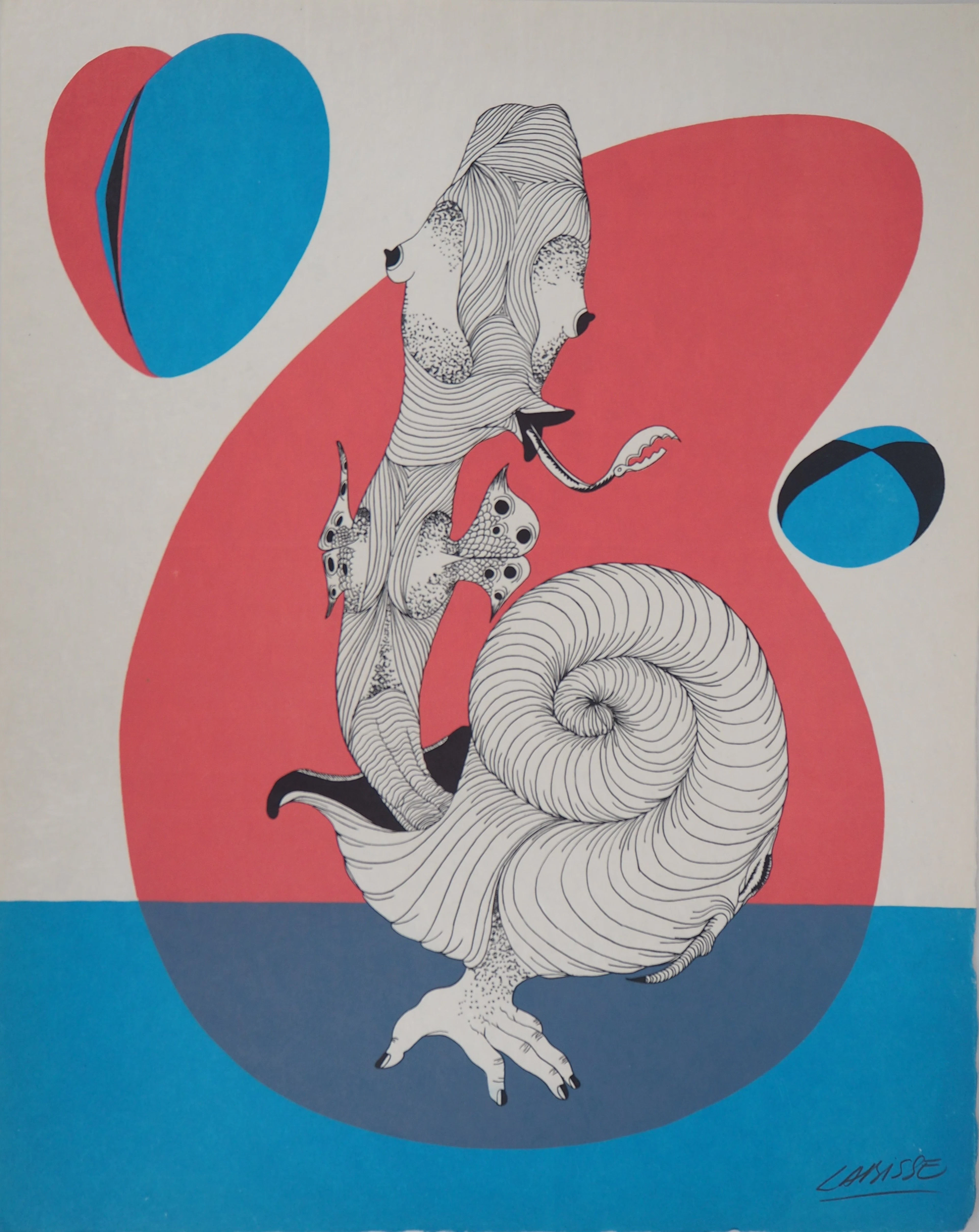 Félix LABISSE : Le Phylactère, Lithographie originale, Signée