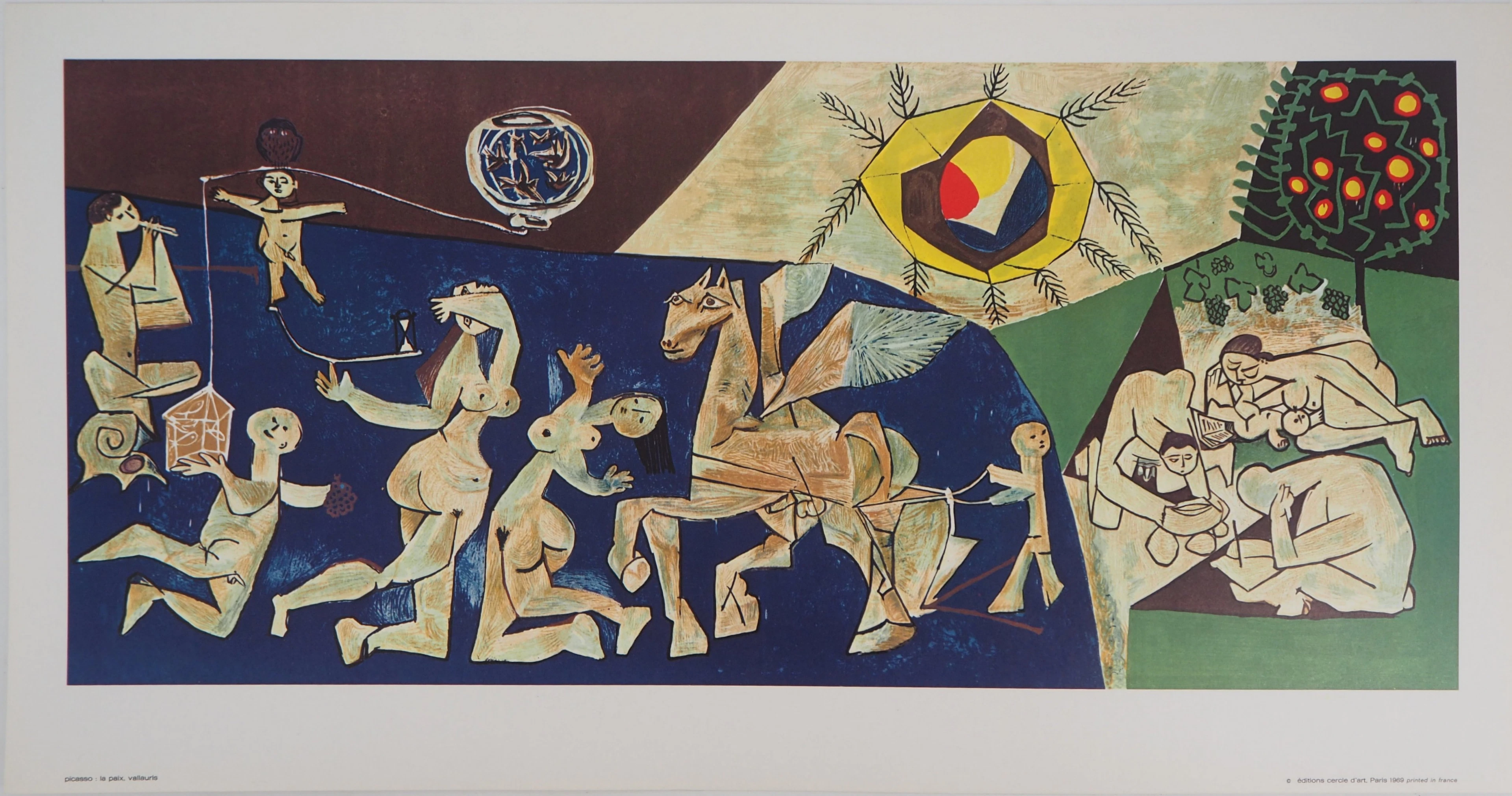 Pablo PICASSO : La paix - Photolithographie en couleurs