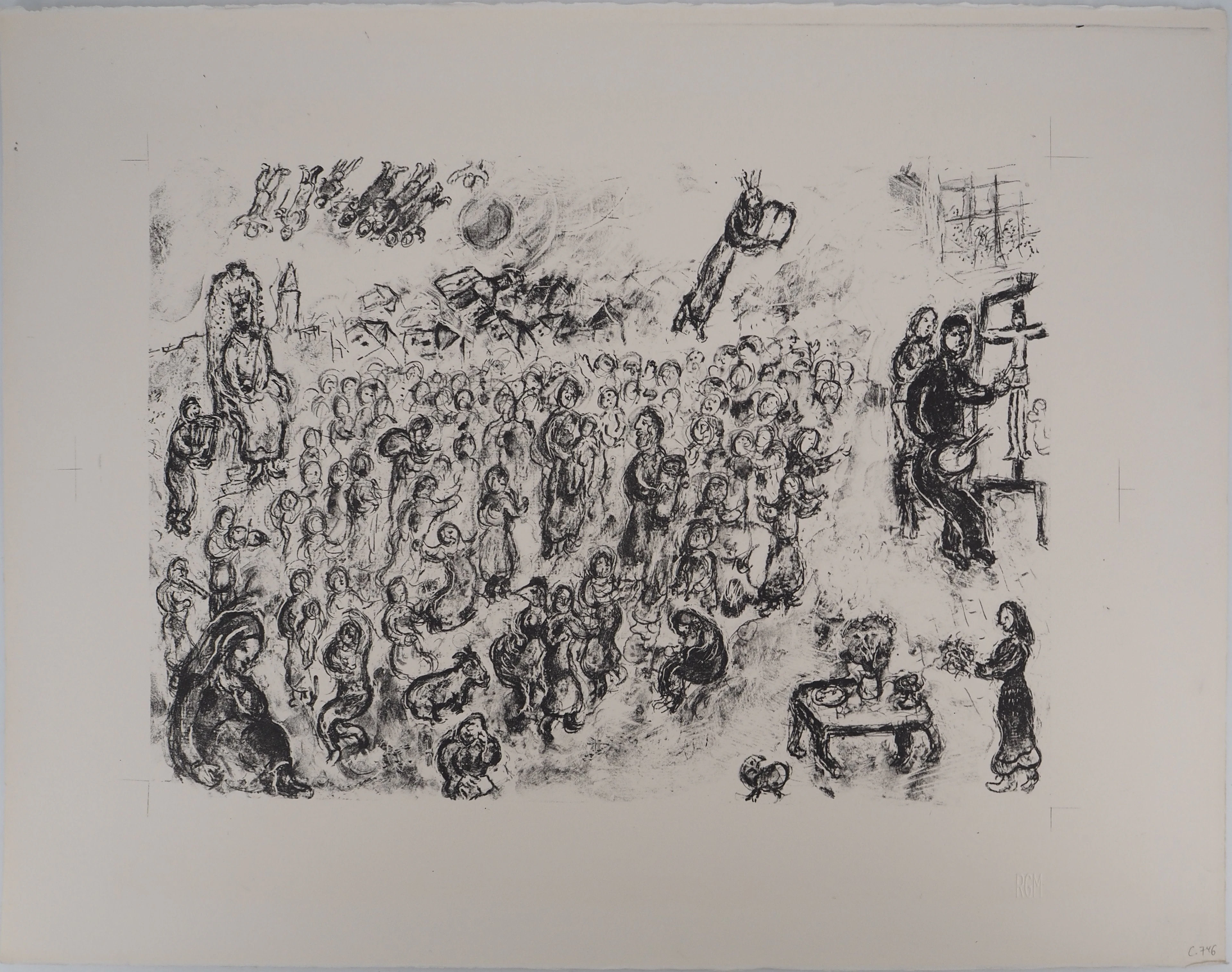 Marc CHAGALL : Le monde de la Bible, Lithographie originale