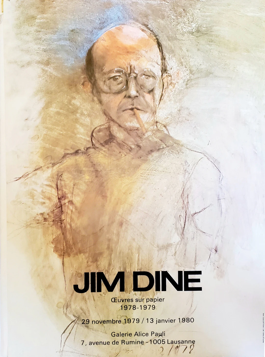 Jim Dine, Autoportrait, affiche originale, 1979