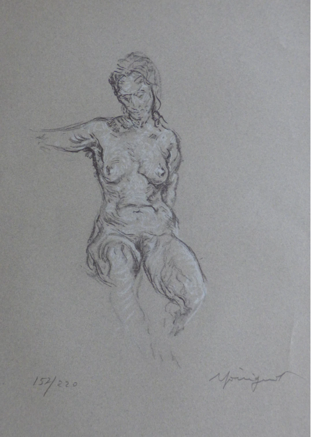 Edmond MOIRIGNOT - La femme mûre, 1970 - Lithographie originale signée