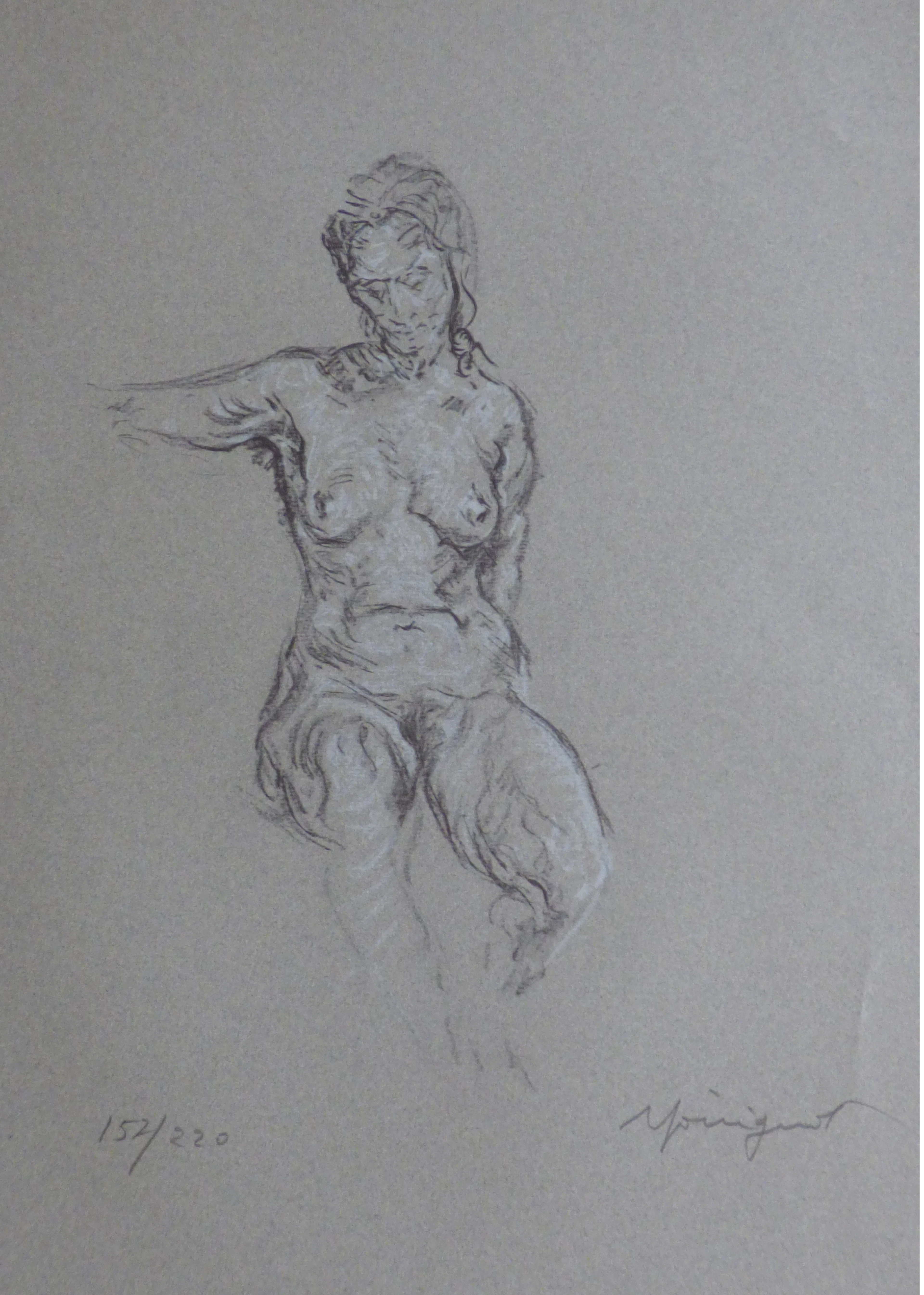 Edmond MOIRIGNOT - La femme mûre, 1970 - Lithographie originale signée