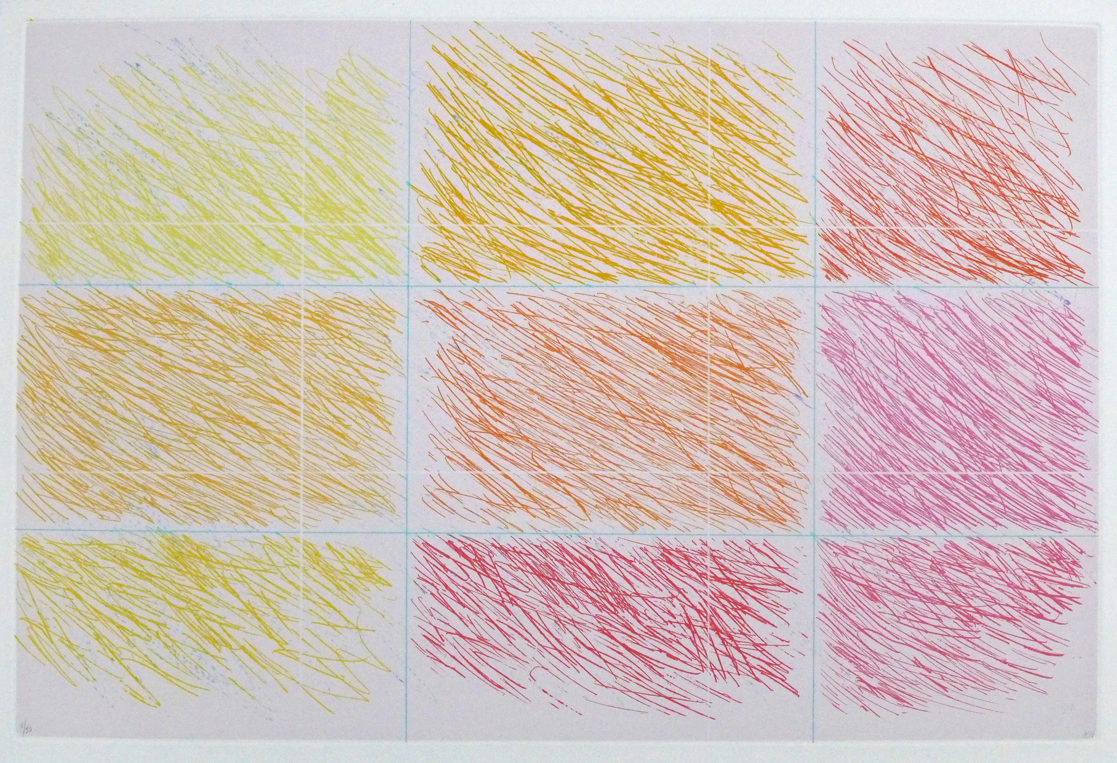 Kenneth NOLAND - Marron, 1990 - Gravure signée au crayon