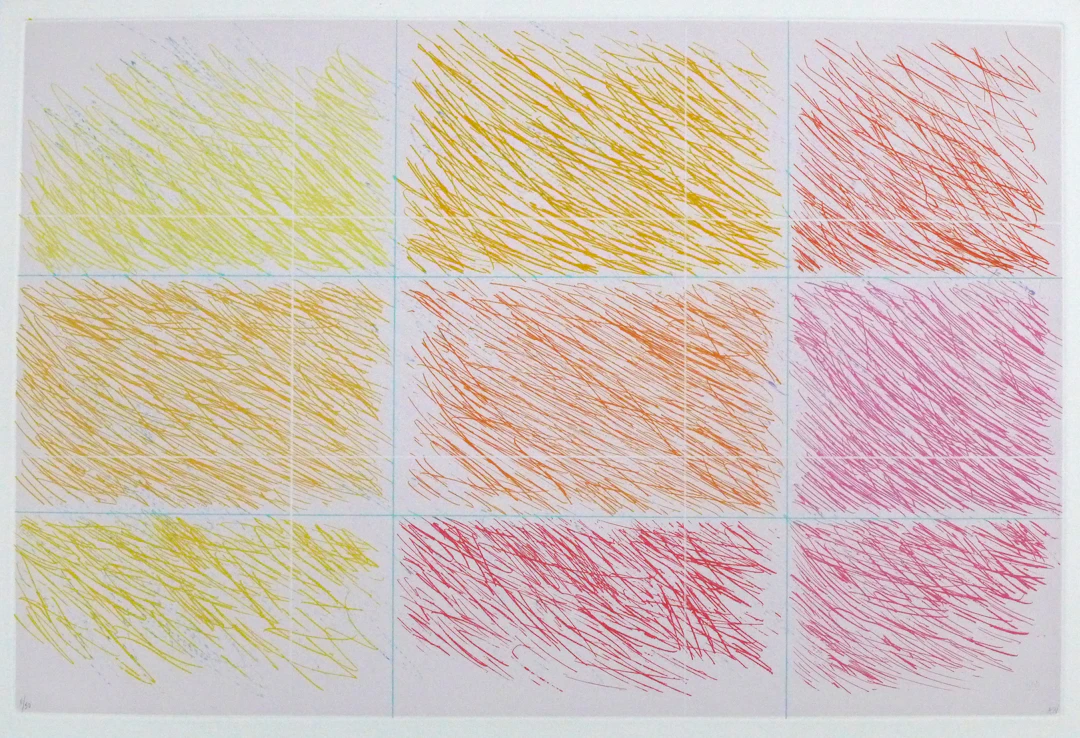 Kenneth NOLAND - Marron, 1990 - Gravure signée au crayon
