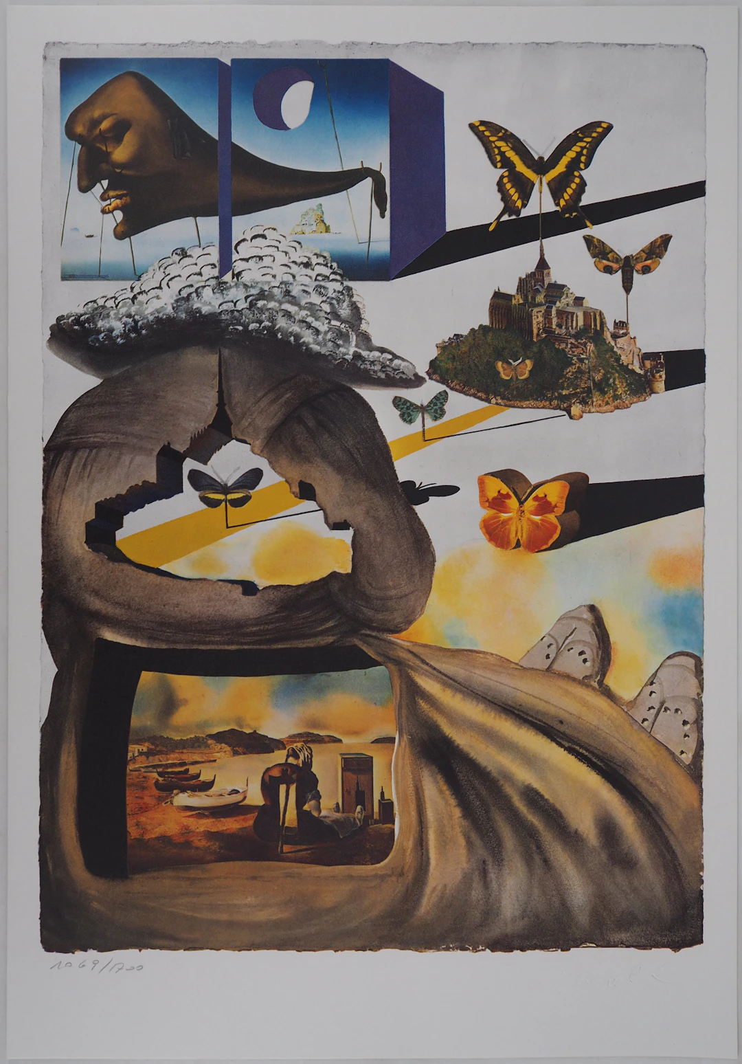 Salvador DALI : Normandie - Lithographie originale signée SNCF, Suite Papillon