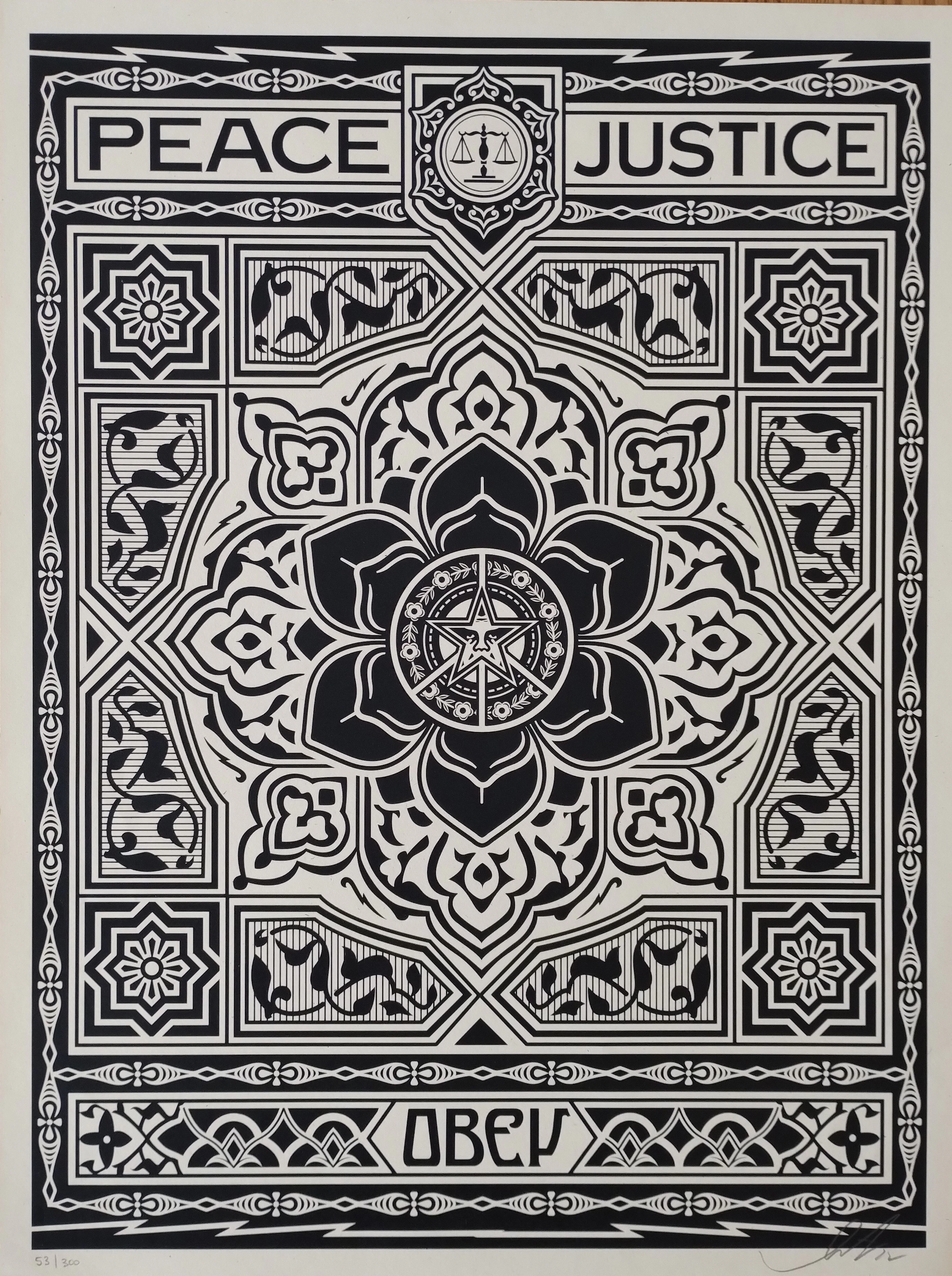 Shepard FAIREY (Obey) - Obey Peace and Justice Ornament Black 2012