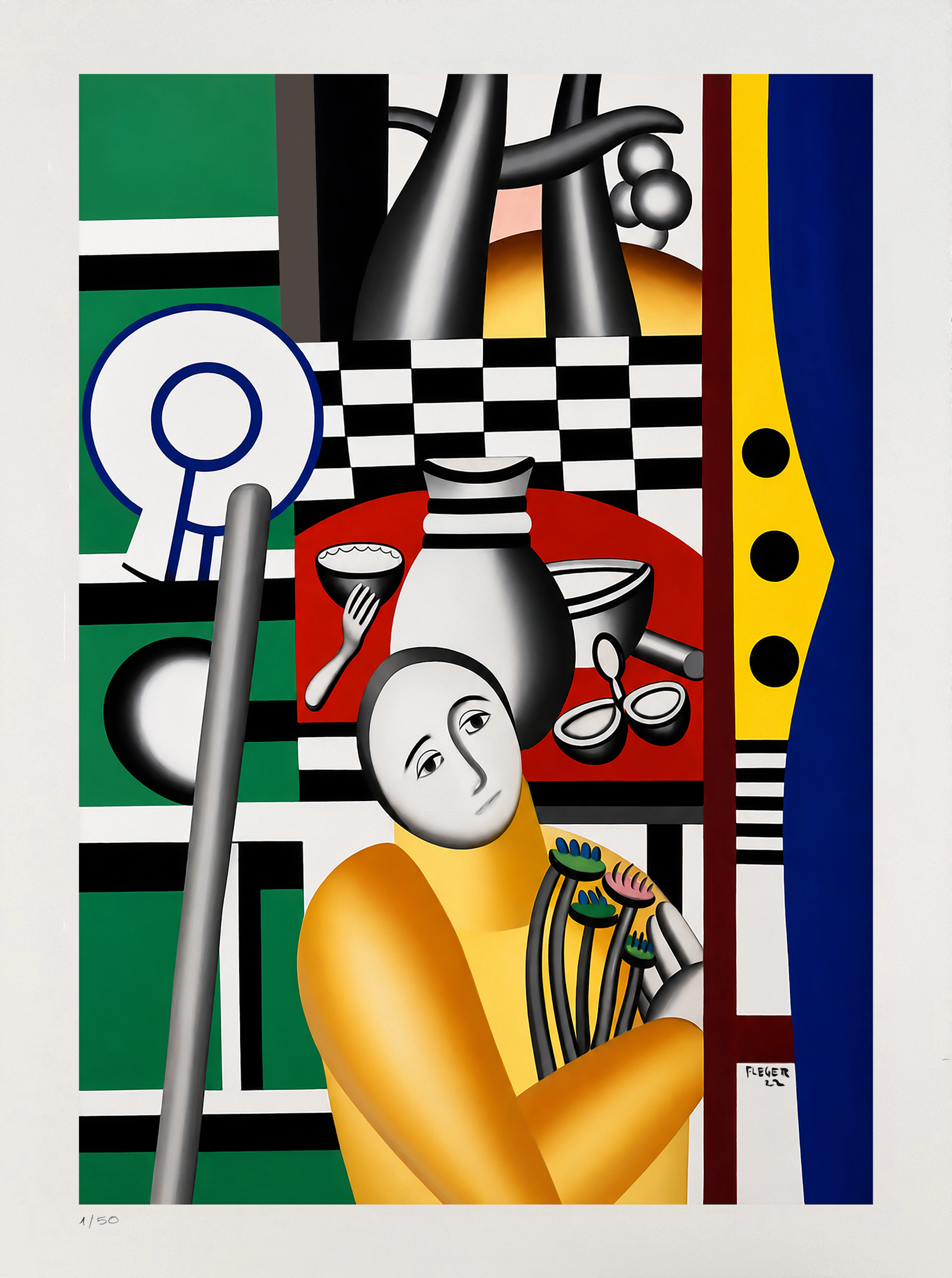 Fernand Léger (d’après), Femme dans un jardin, sérigraphie signée numérotée