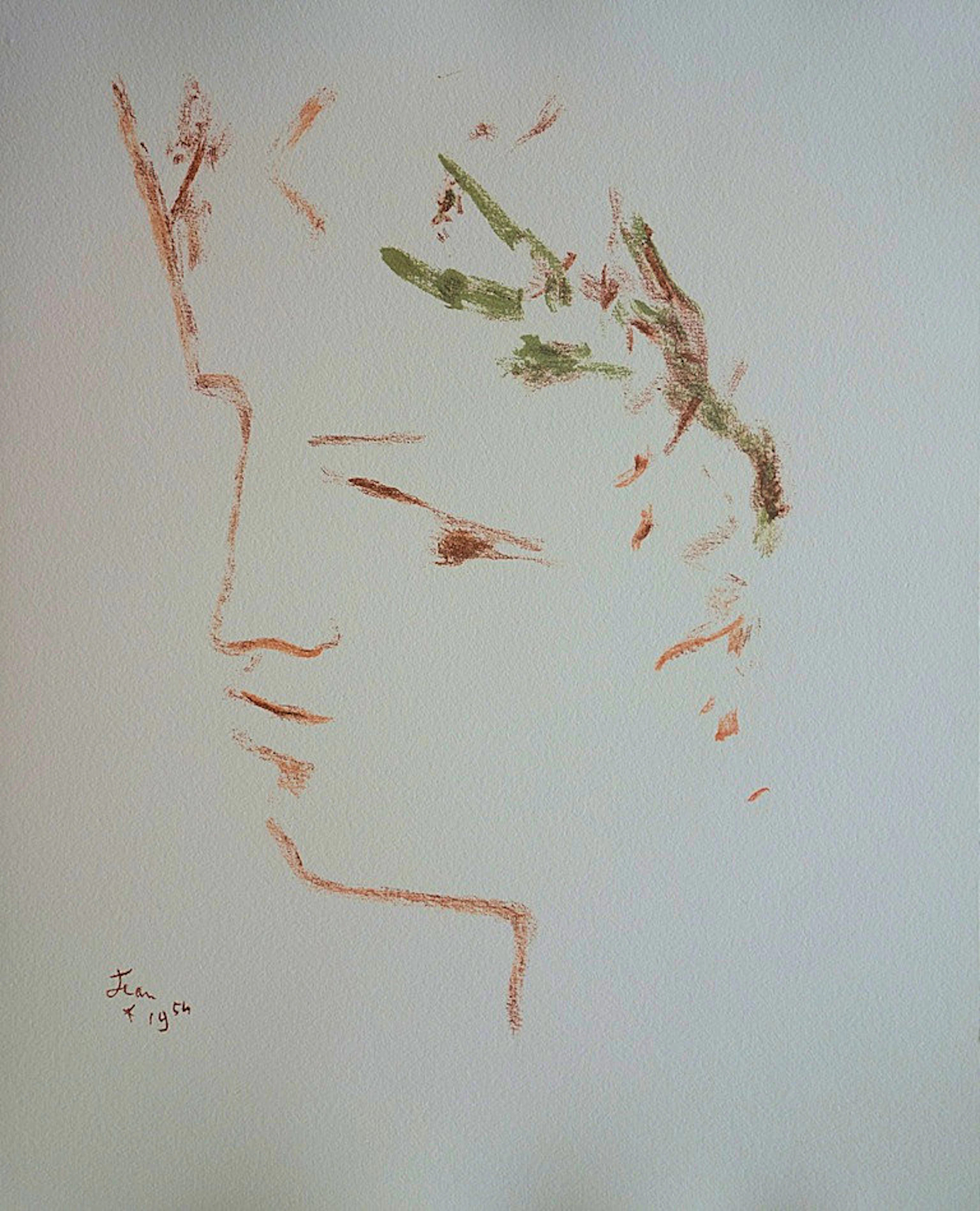 Jean COCTEAU : César, la couronne de lauriers - Lithographie signée