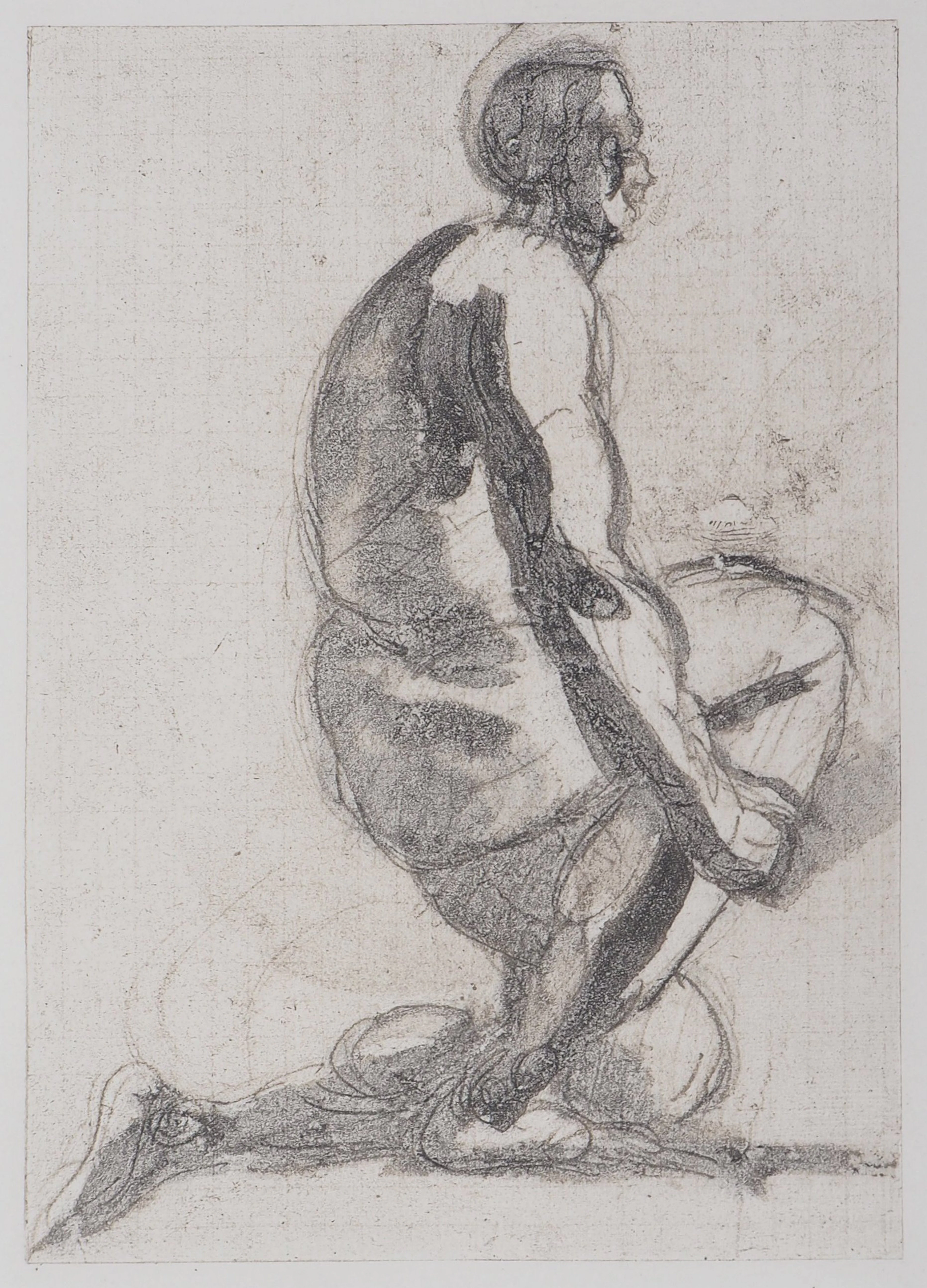 Auguste RODIN : Ombre d'homme, Gravure