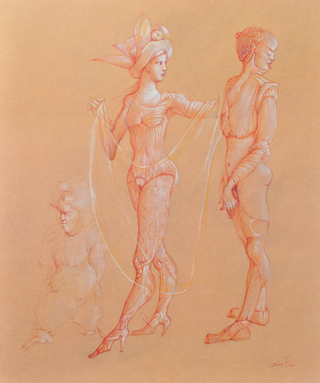 Léonor FINI - Pudique provocante, 1980, Lithographie signée