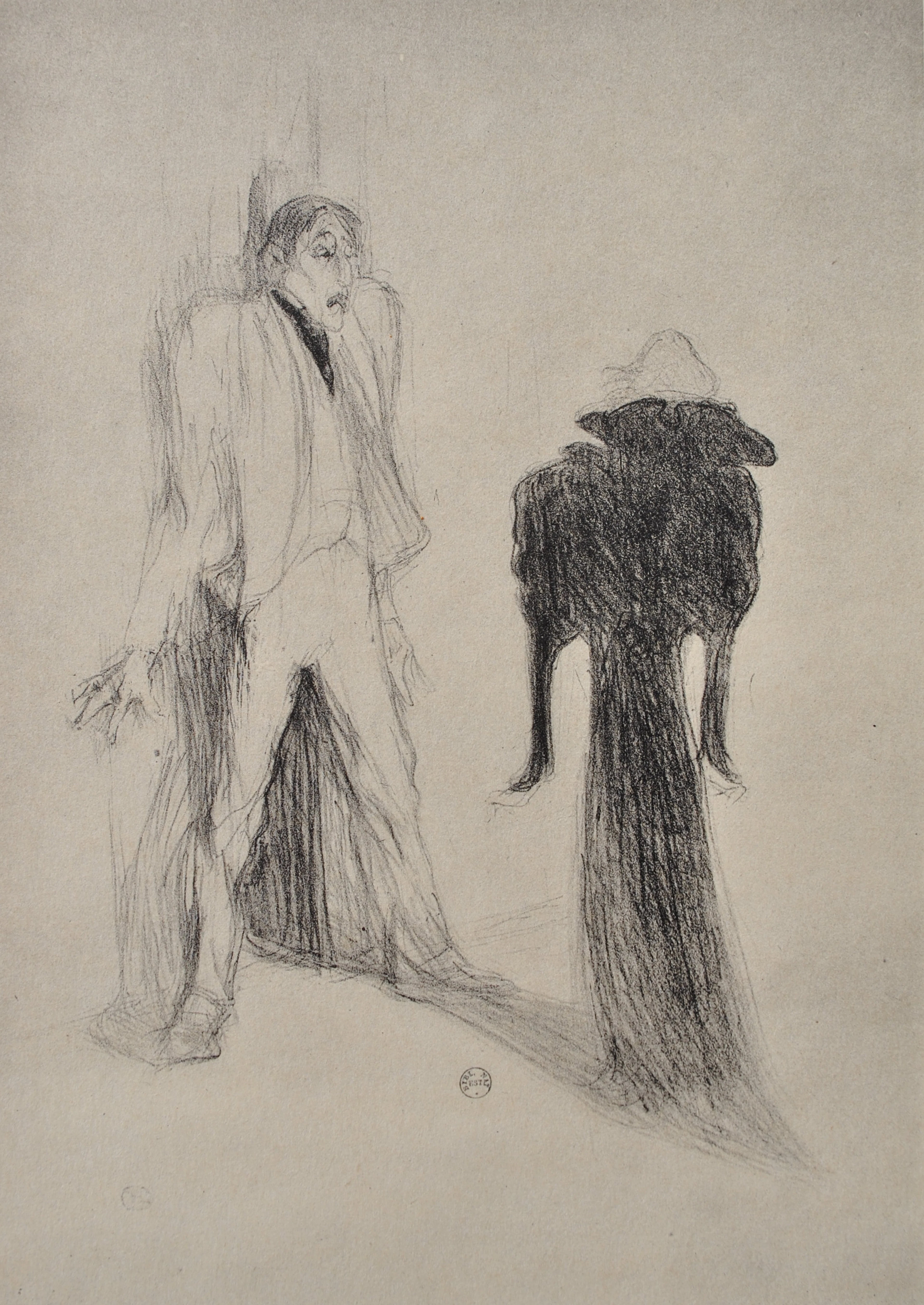Henri de TOULOUSE-LAUTREC (d’après) : Le fantôme,1927, Lithographie signée