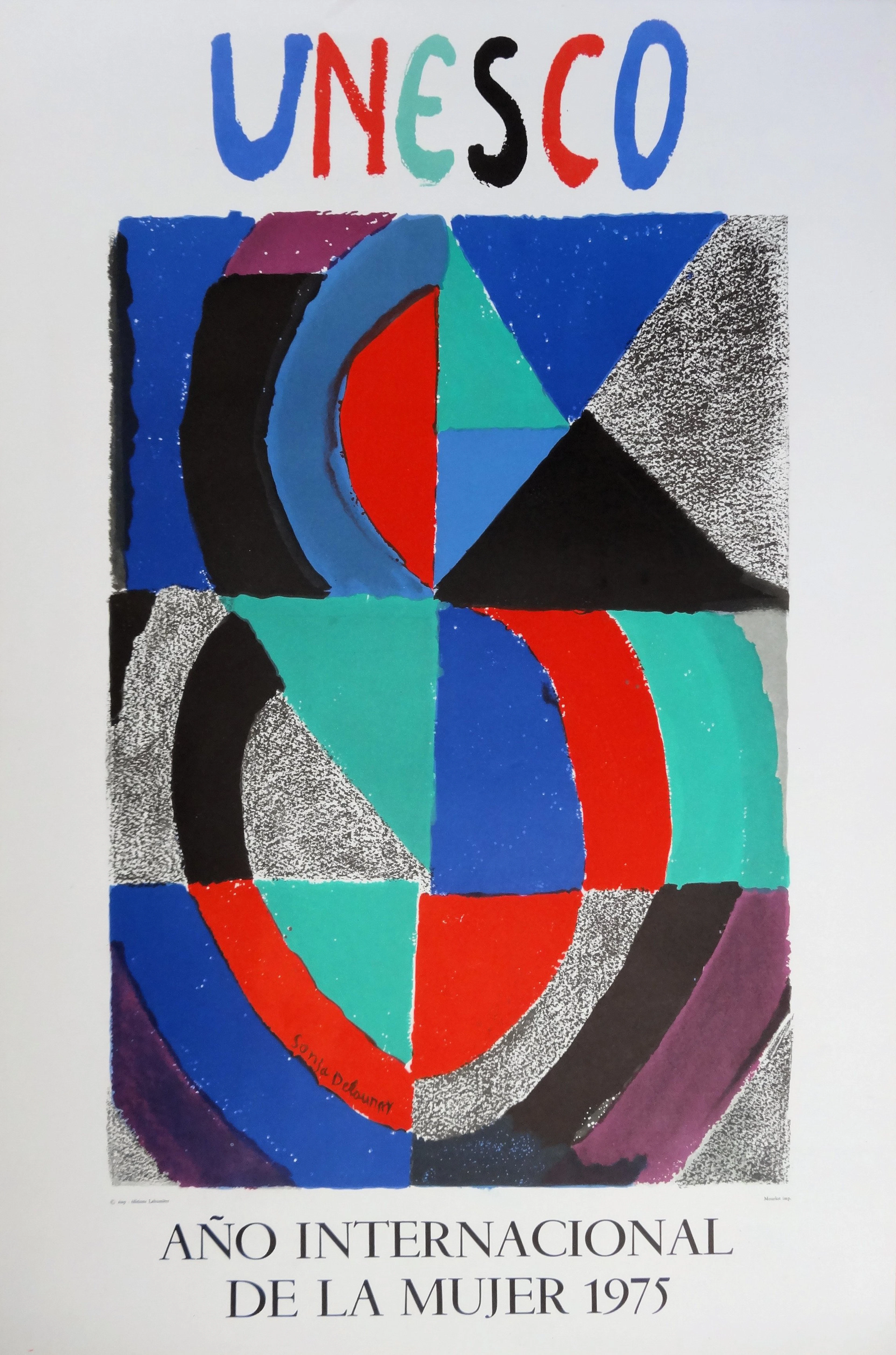 Sonia DELAUNAY - UNESCO, Année internationale de la femme, Lithographie