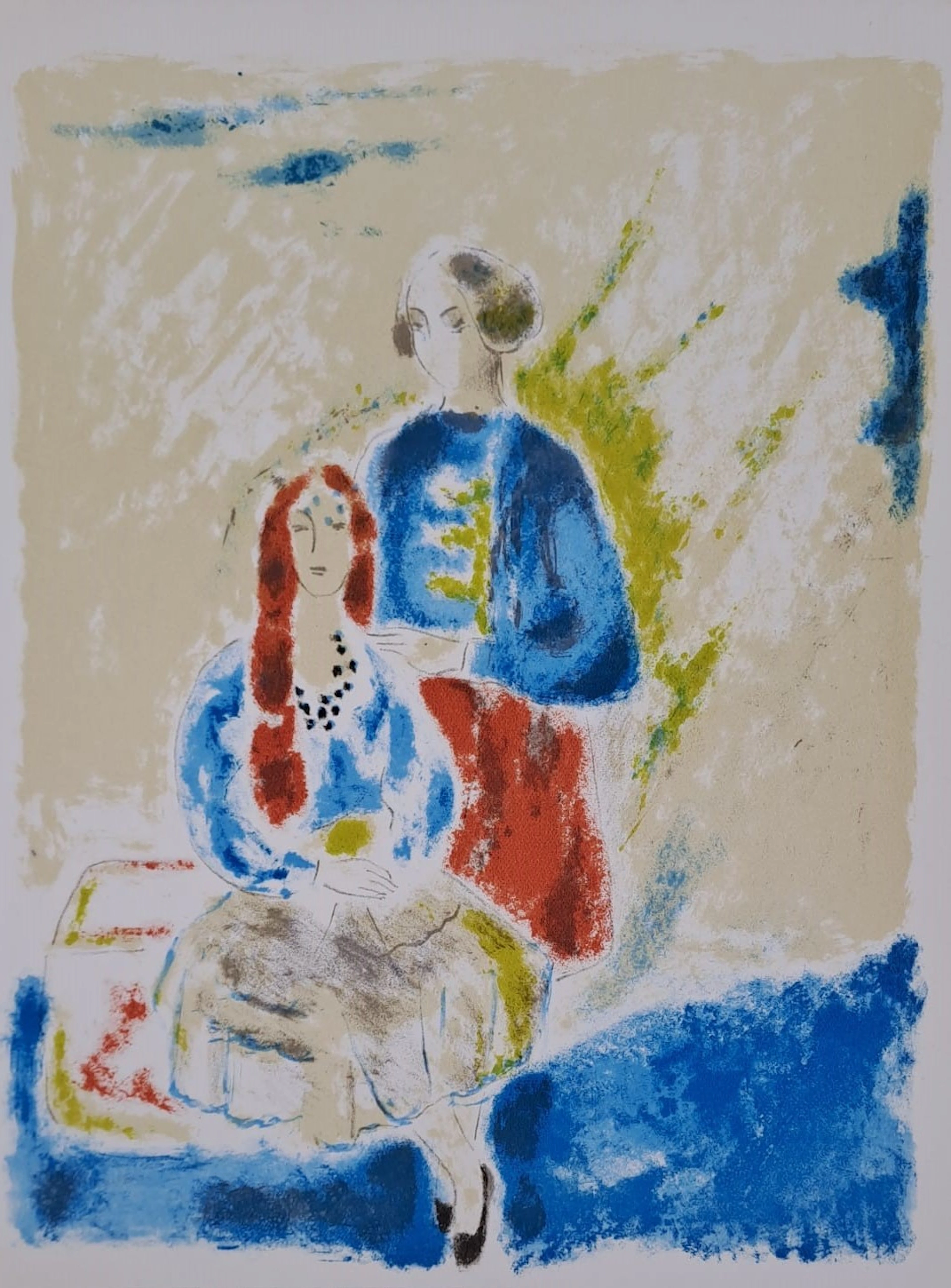 Jules Cavailles - Les amants - Lithographie originale