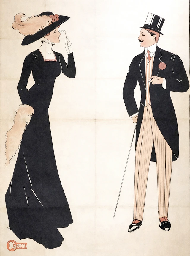 Affiche publicitaire originale Art Nouveau, lithographie vers 1905