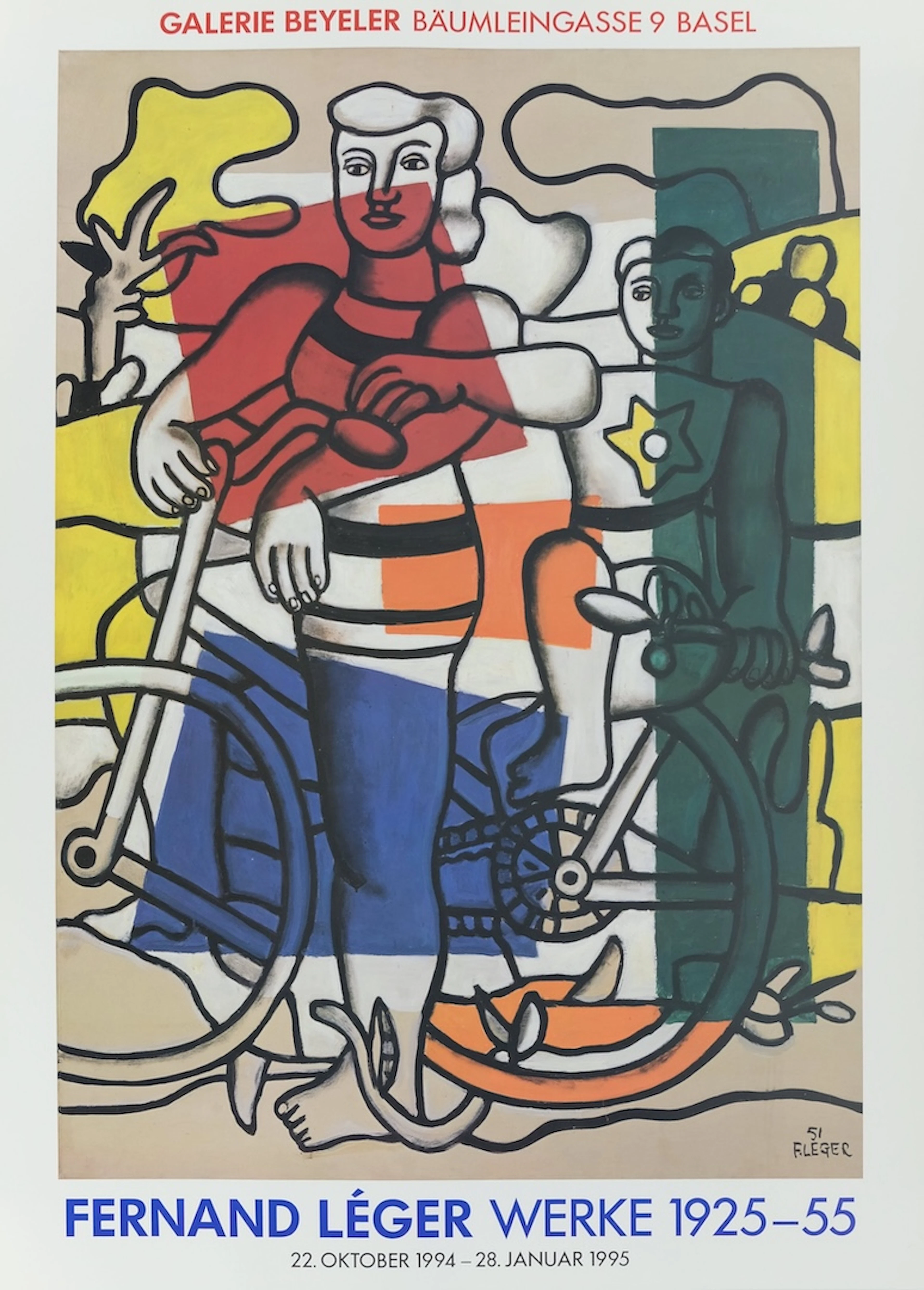 Fernand LEGER : Les deux cyclistes, la mère et l’enfant - Affiche