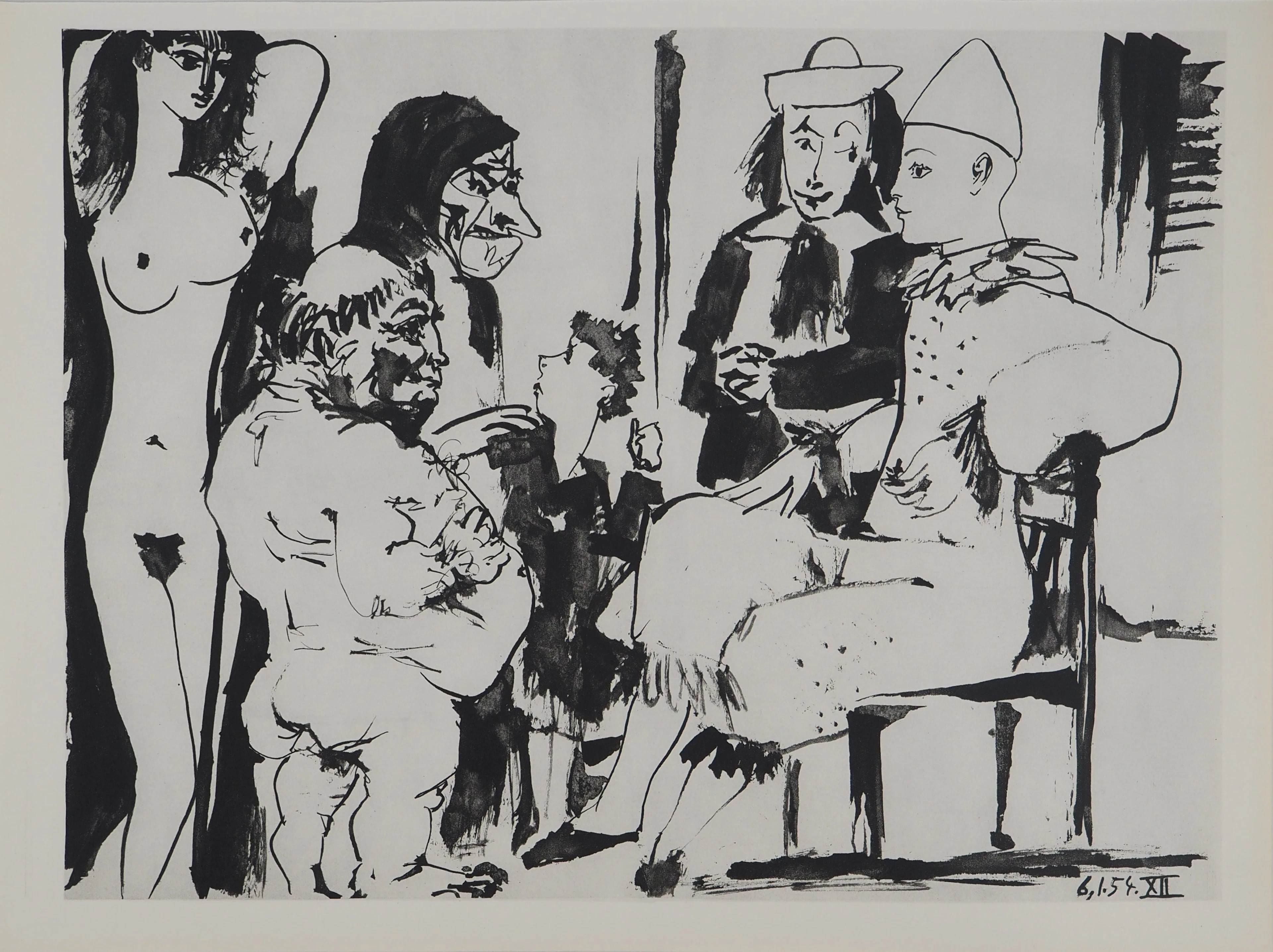 Pablo PICASSO : Comédie Humaine, Le cirque sensuel, Héliogravure