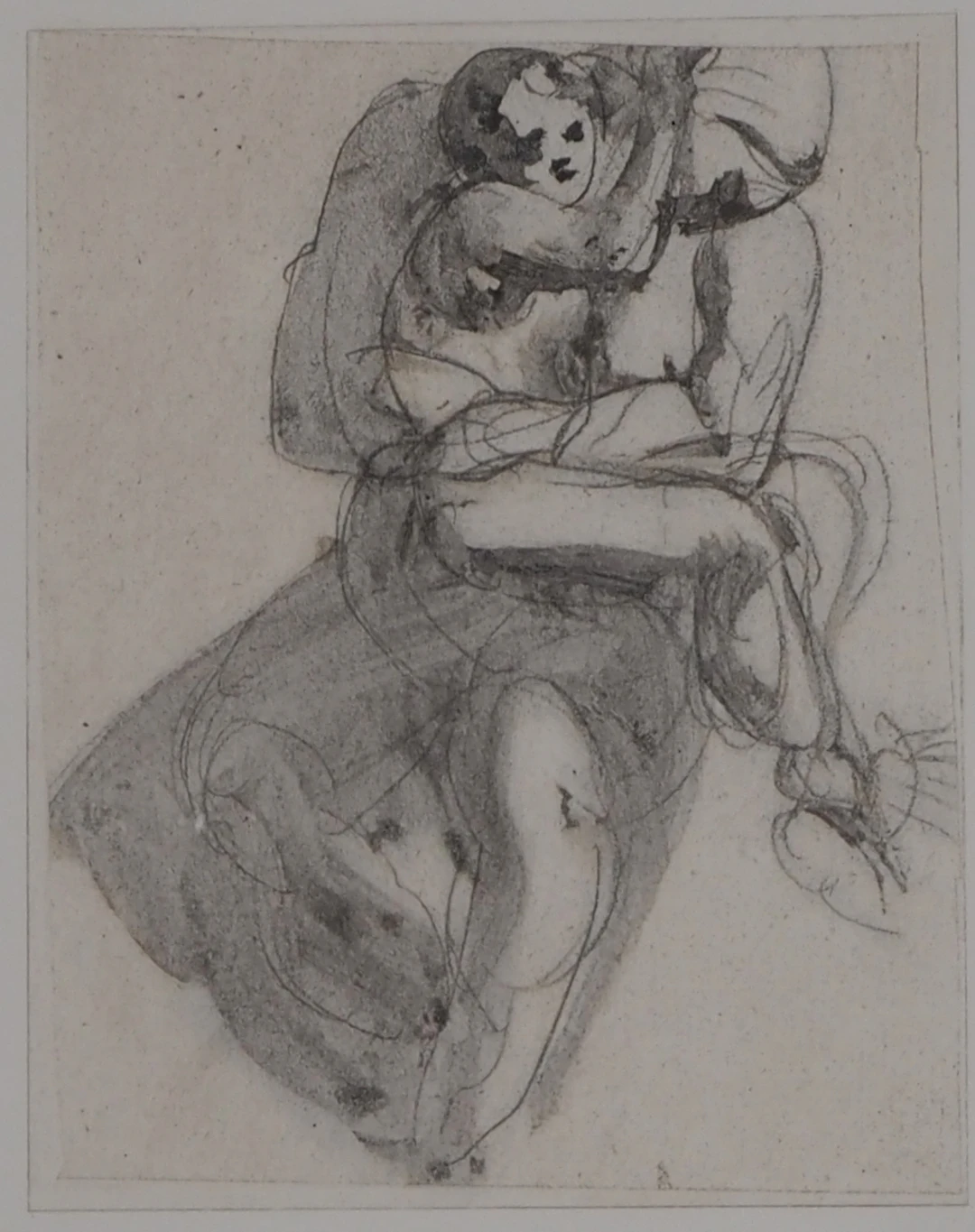 Auguste RODIN : L’enfant réconforté, Gravure