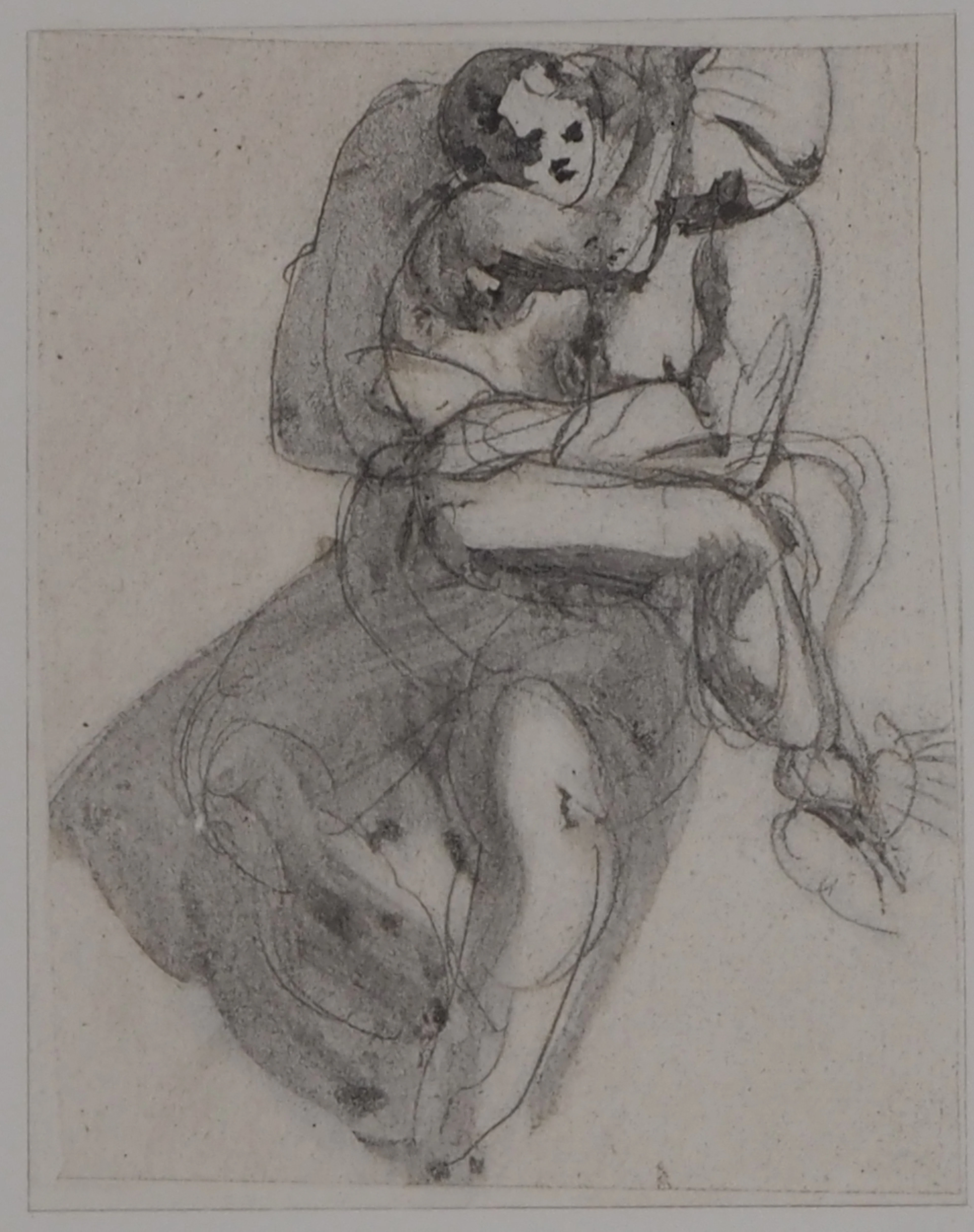 Auguste RODIN : L’enfant réconforté, Gravure