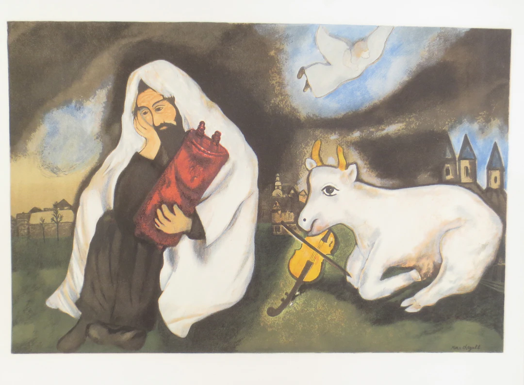 Marc CHAGALL (d’après) - Solitude - Lithographie signée dans la planche