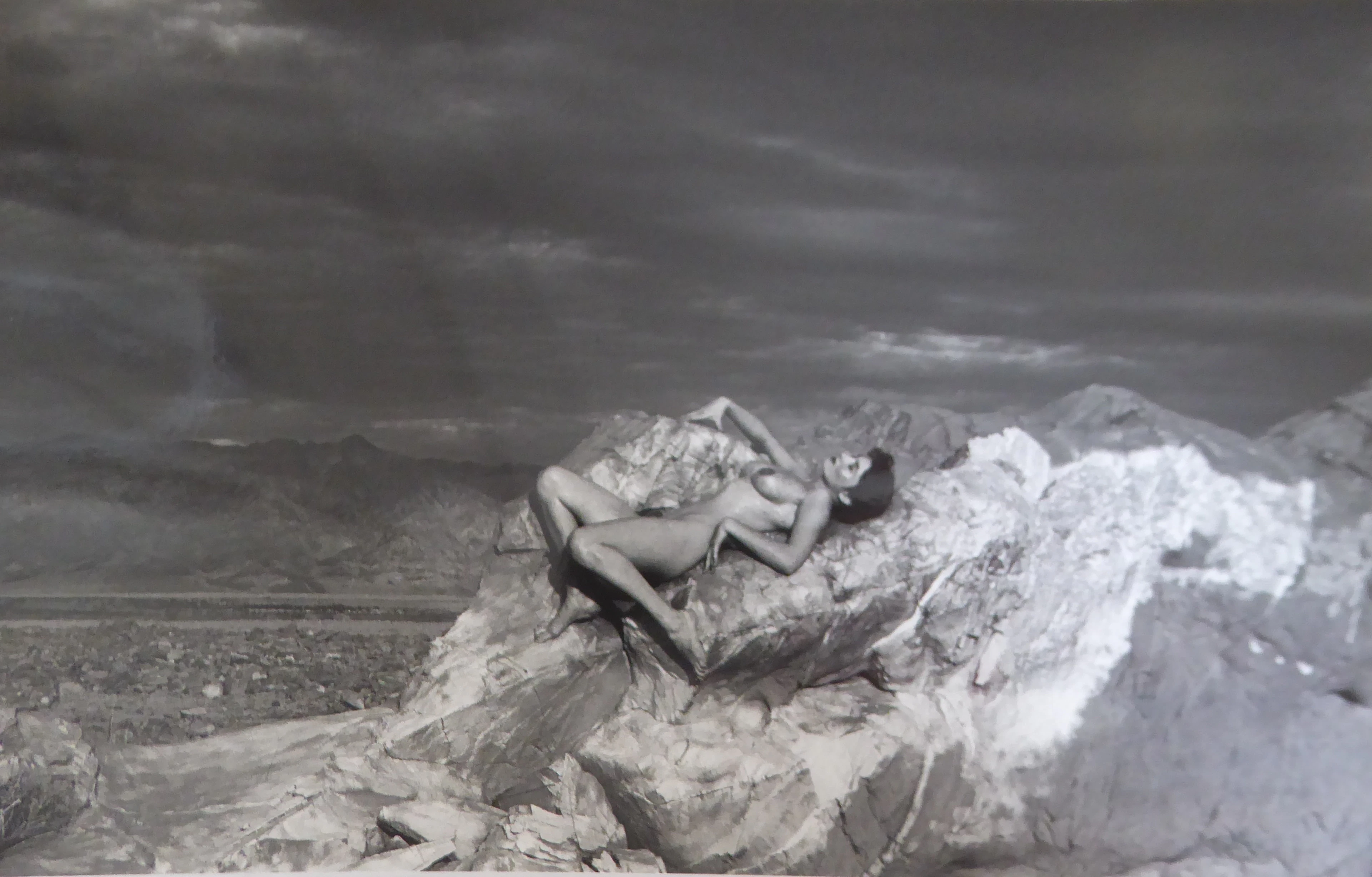 André de Dienes « Nu au rocher» Tirage argentique de 1960
