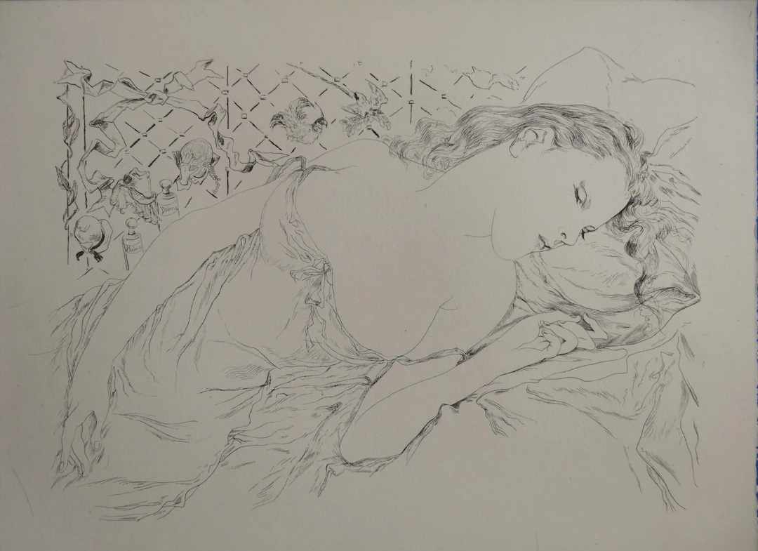 Léonard FOUJITA - La Rivière Enchantée, Le Rêve - Gravure originale