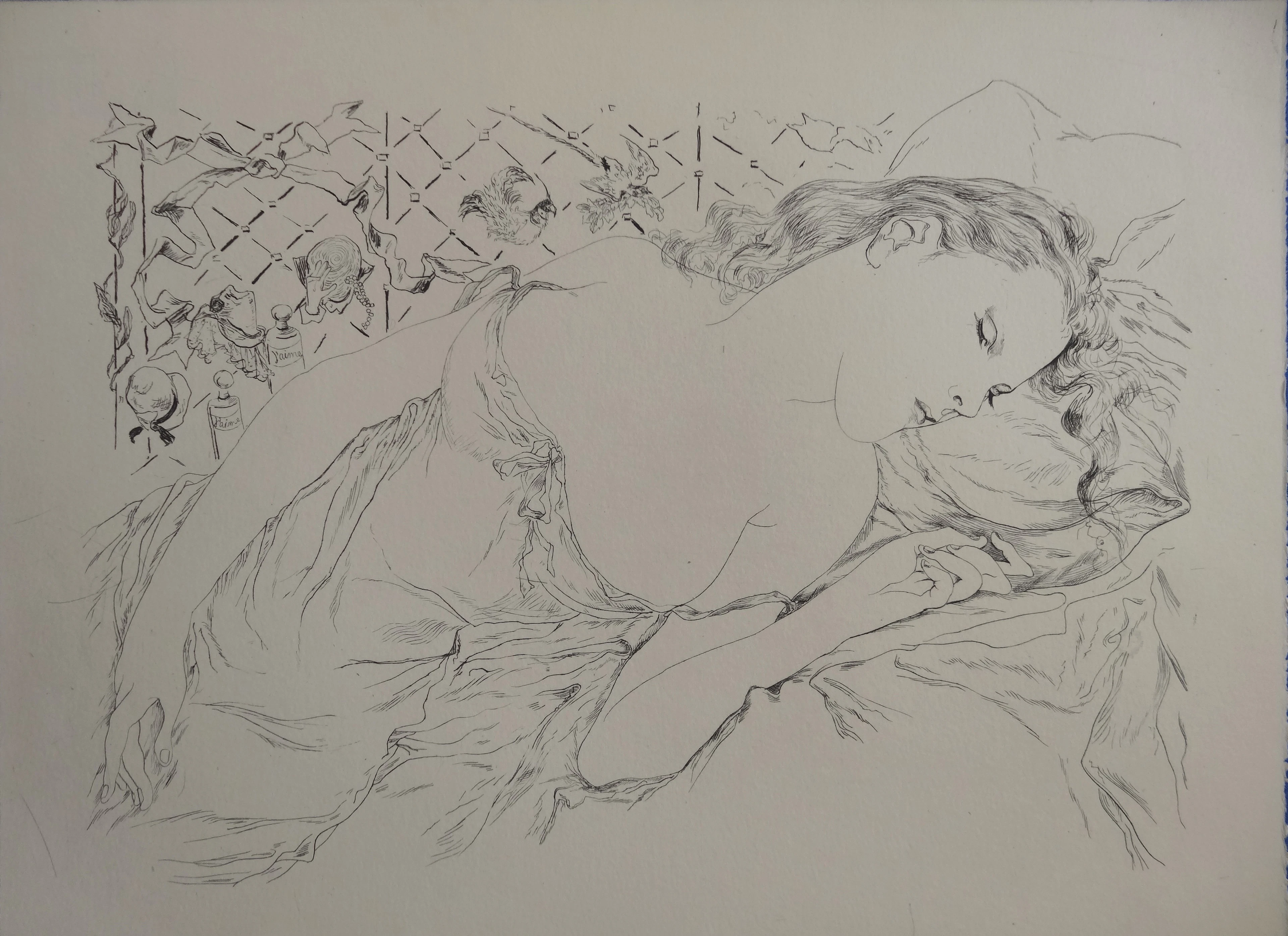 Léonard FOUJITA - La Rivière Enchantée, Le Rêve - Gravure originale