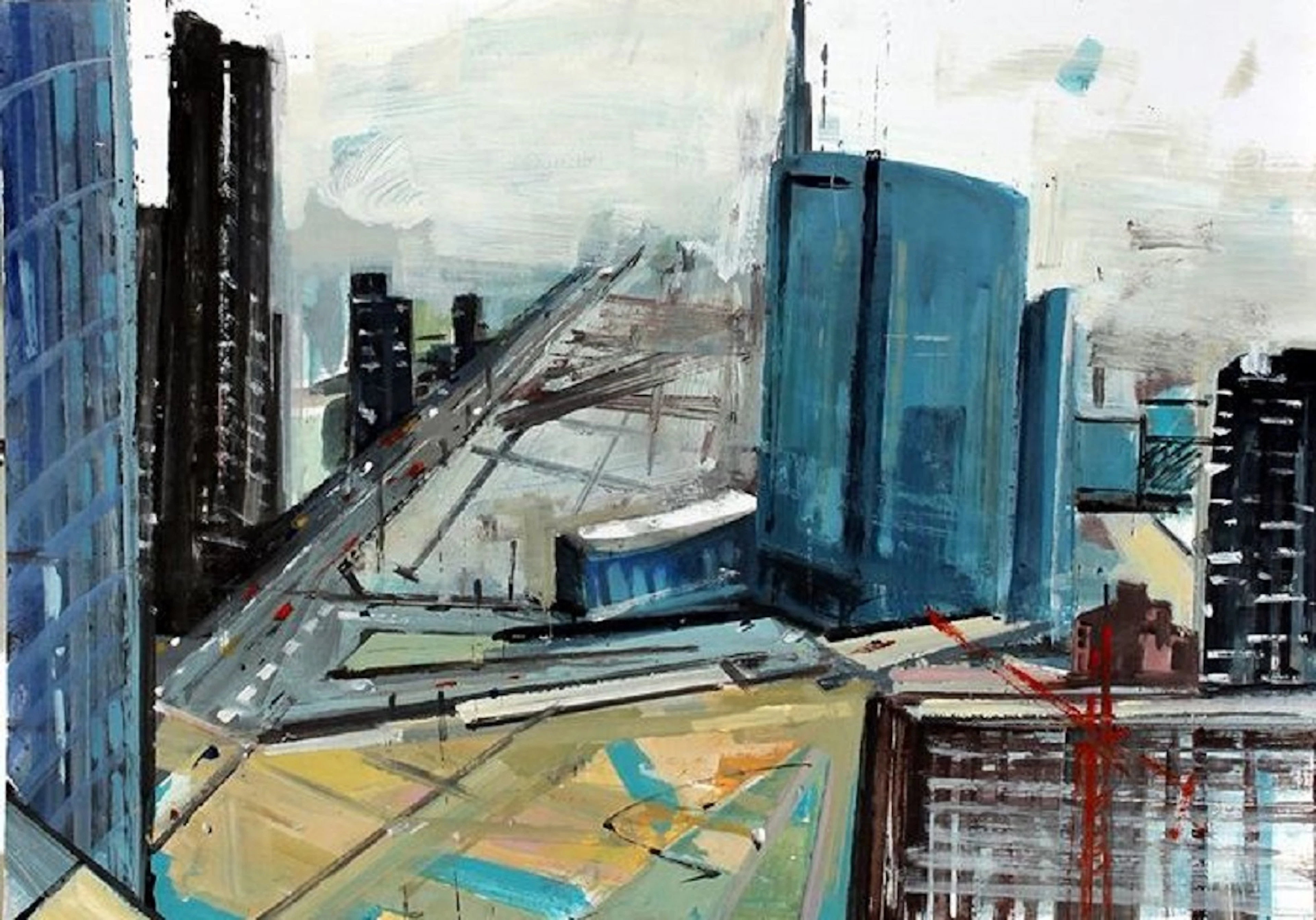Alessandro RUSSO - Milan New Profiles, 2014 - Acrylique sur carton