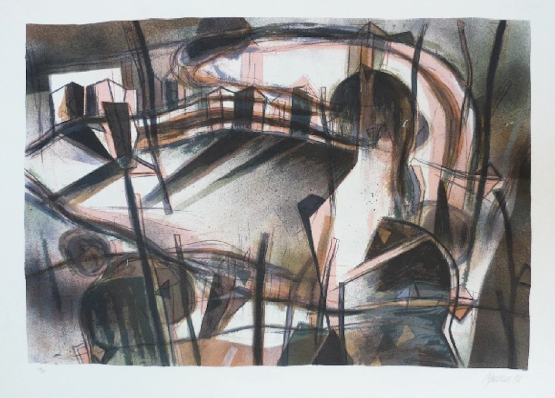 Gabriel MACOTELA - Paseo interior, 1990 - Lithographie