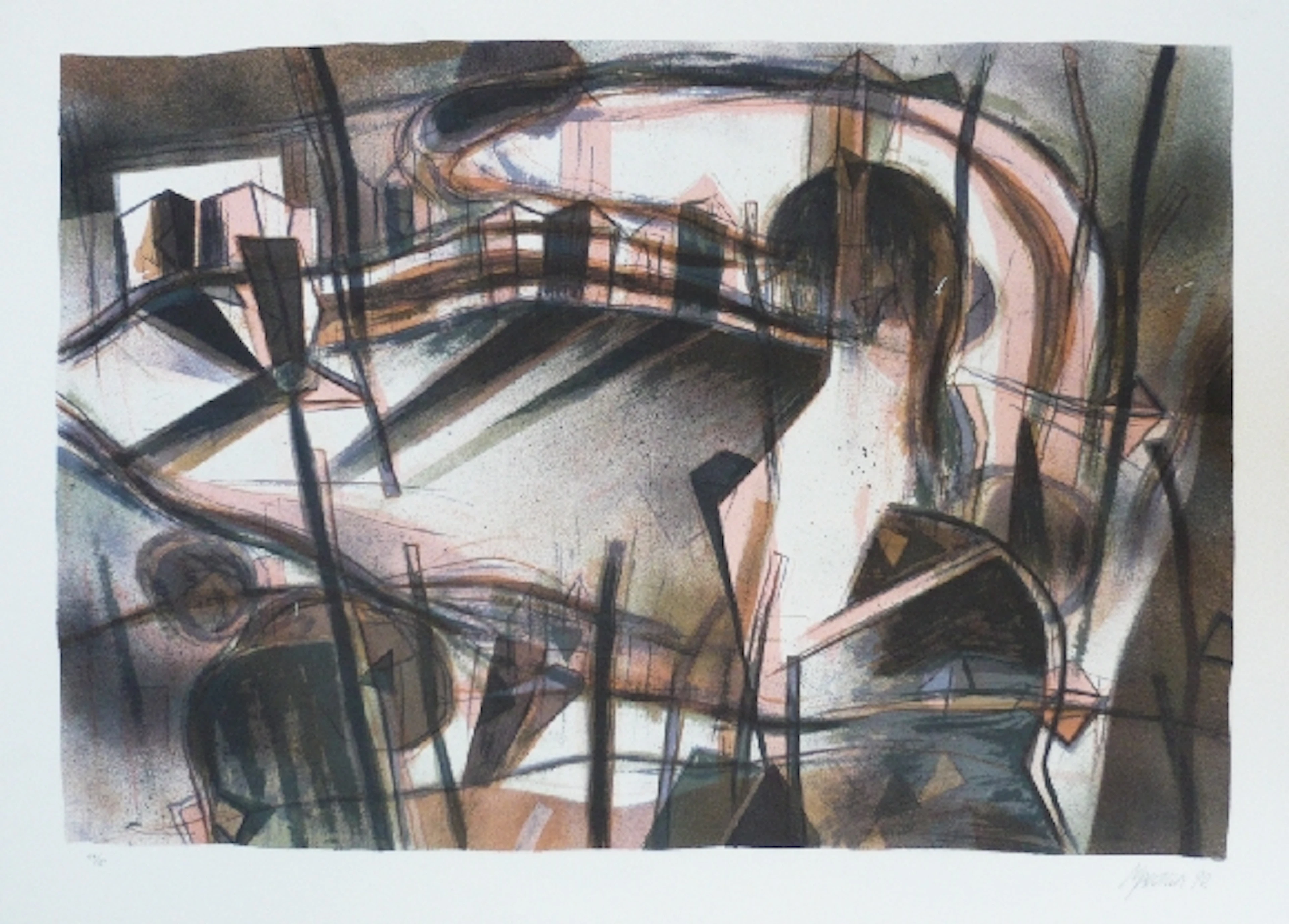 Gabriel MACOTELA - Paseo interior, 1990 - Lithographie