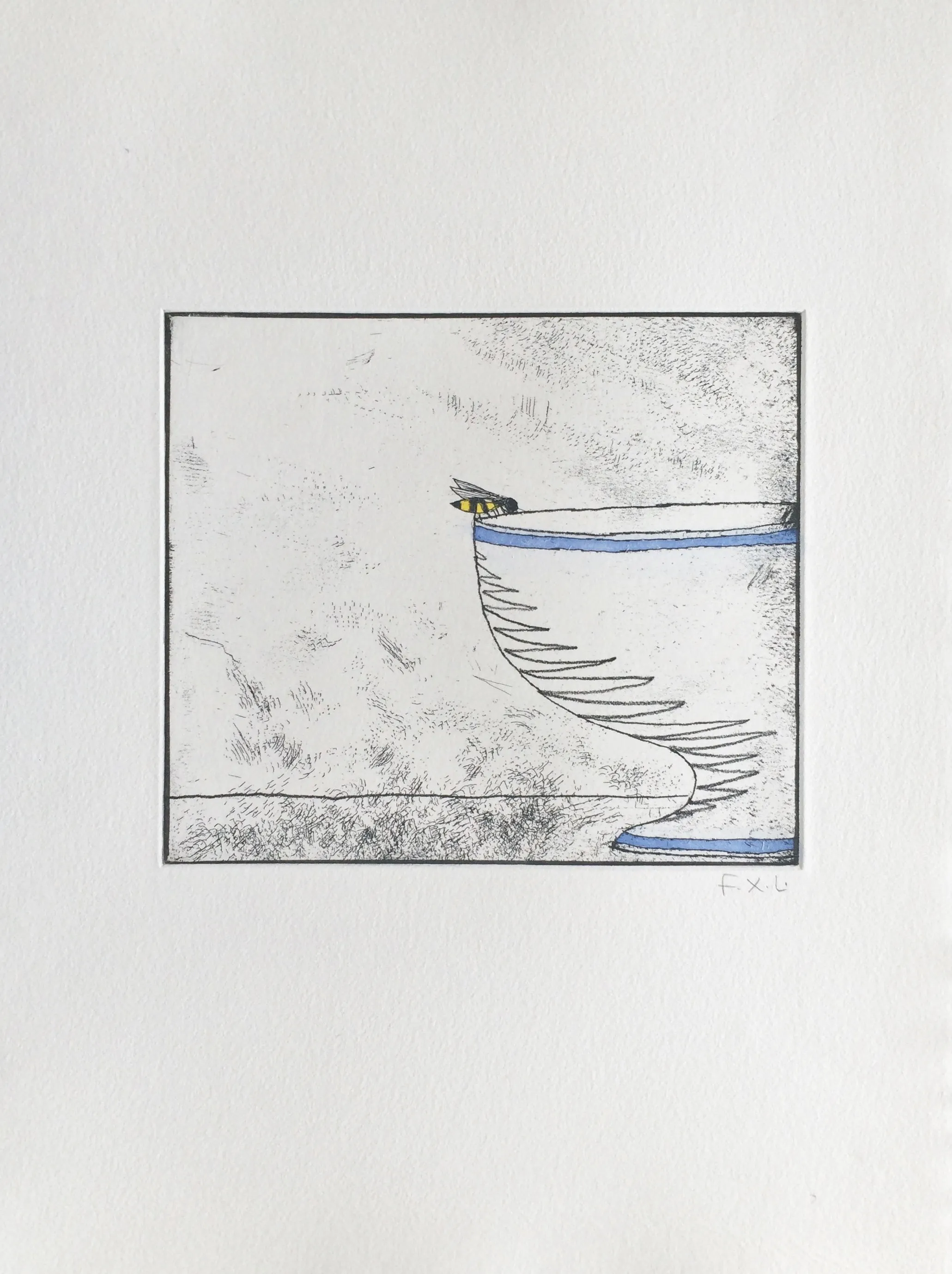 François-Xavier LALANNE - La guêpe, 2003 - Gravure originale signée au crayon