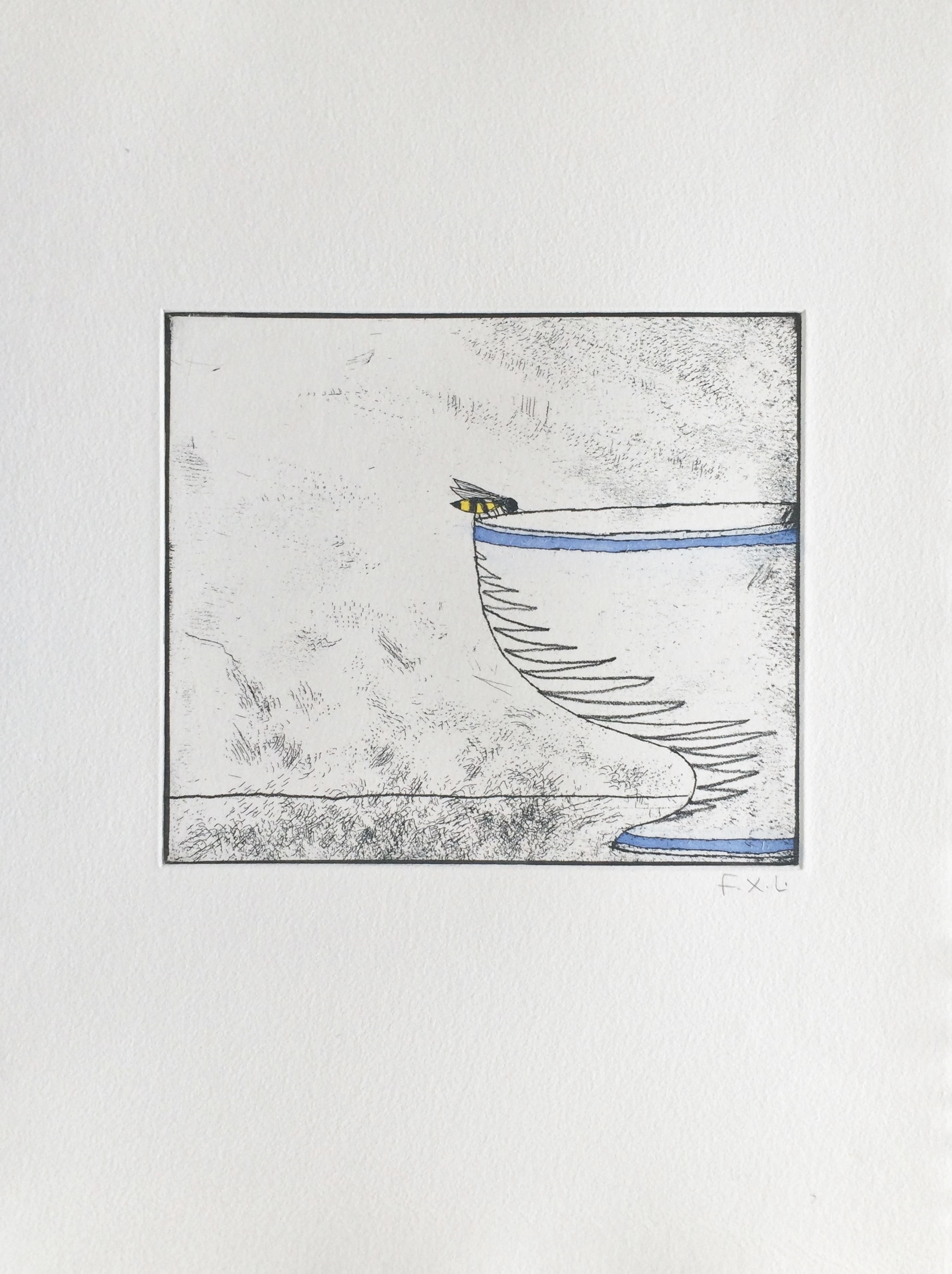 François-Xavier LALANNE - La guêpe, 2003 - Gravure originale signée au crayon