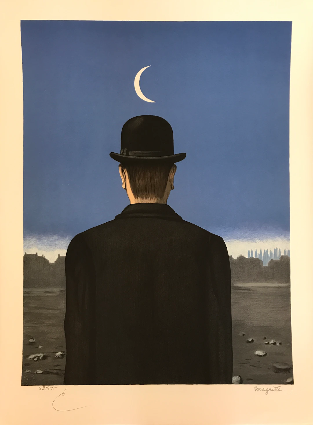 René MAGRITTE (d’après) - Le maître d’école - Lithographie