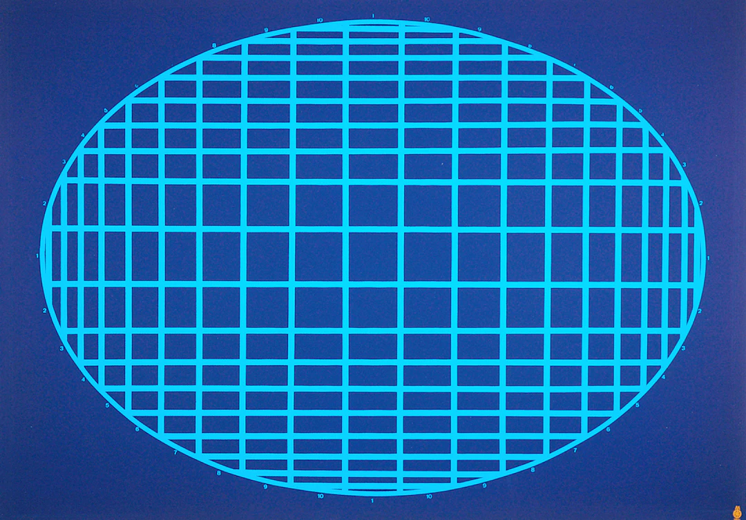 Mircea Milcovitch - Diagramme 6, 1971 - sérigraphie signée