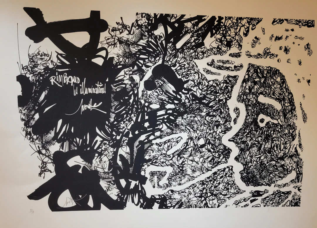 Raymond MORETTI - Rimbaud 3, 1970 - Lithographie originale signée au crayon