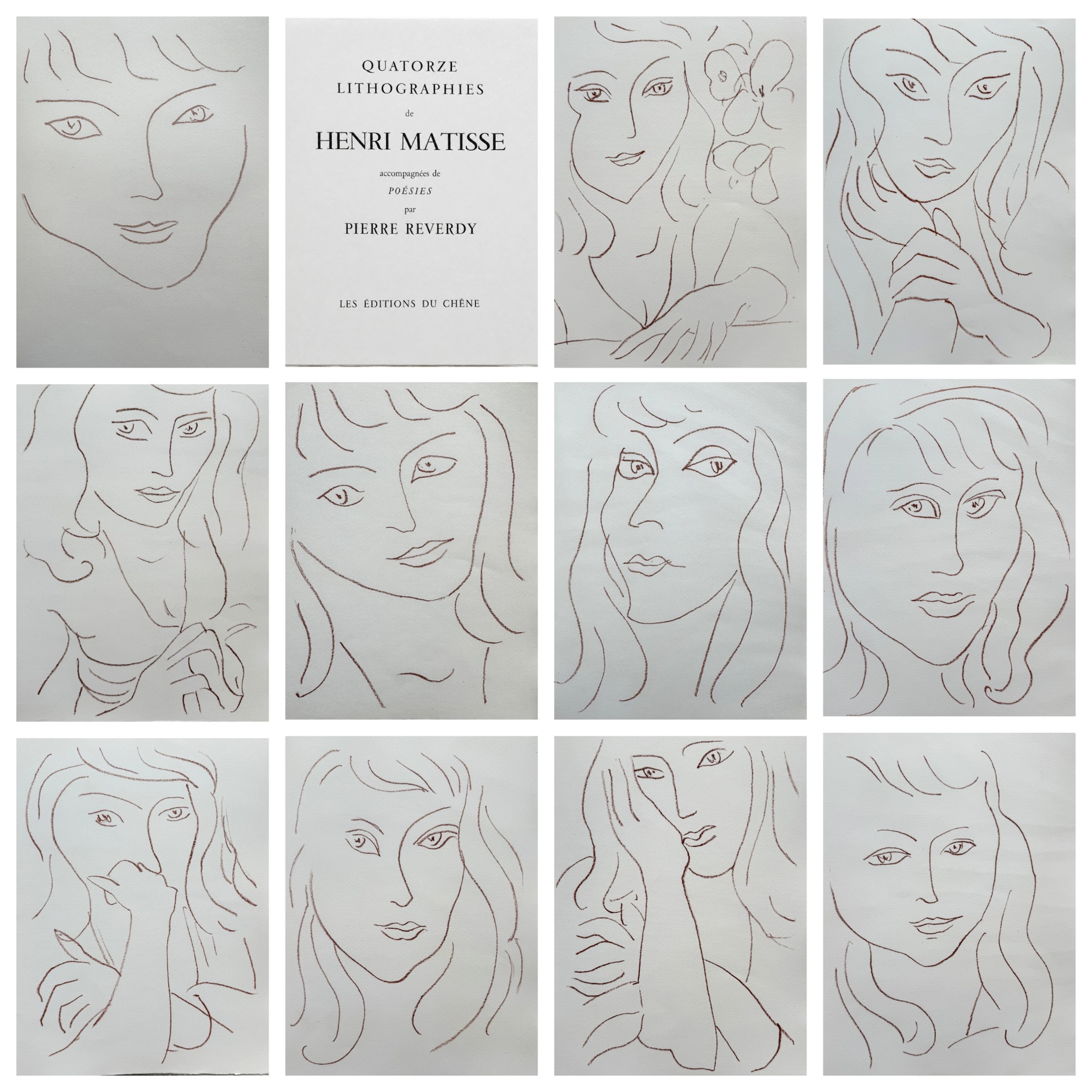 Henri Matisse - Visages - 14 lithographies originales - pour accompagner