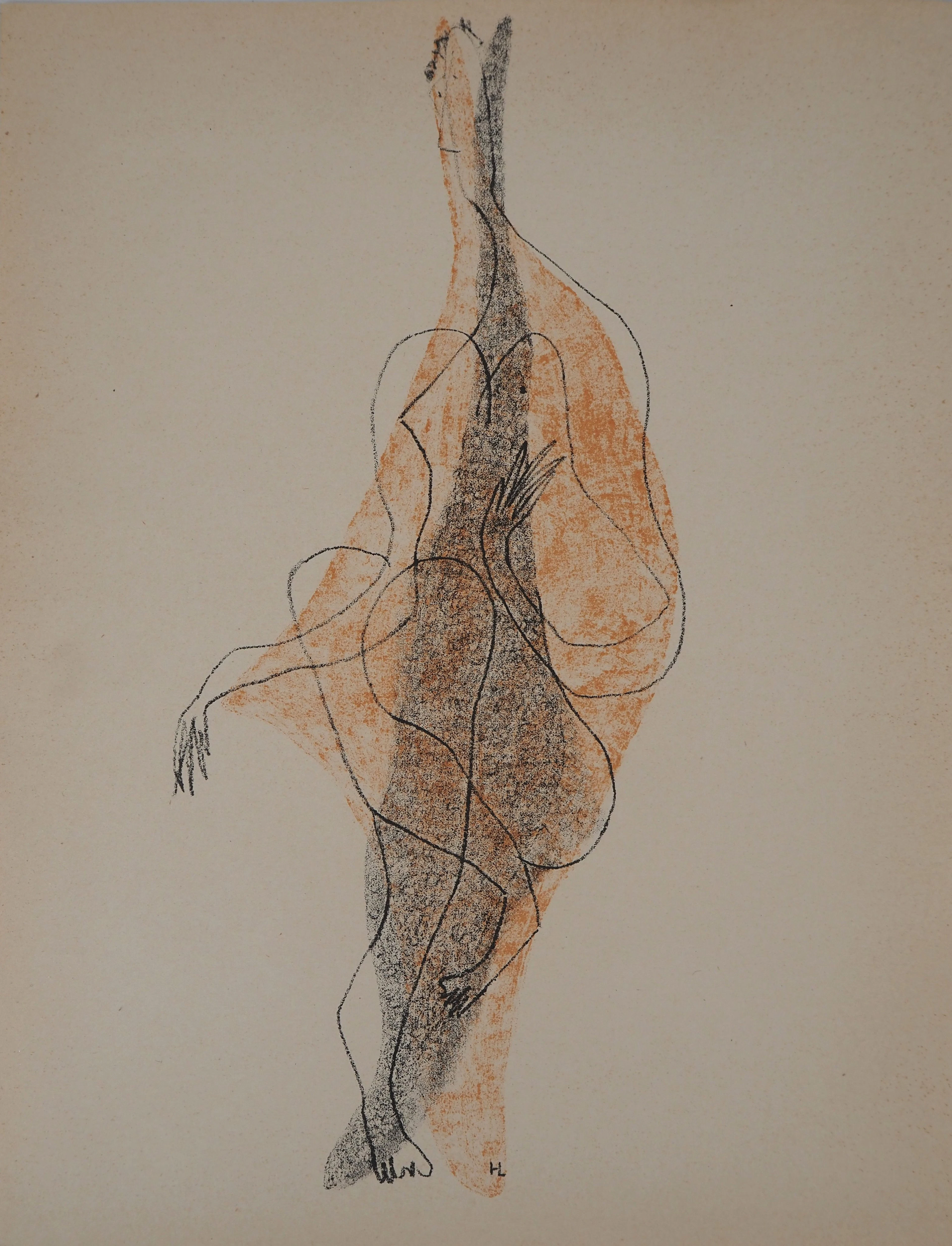 Henri LAURENS - Nu contorsionné, 1951 - Lithographie originale signée