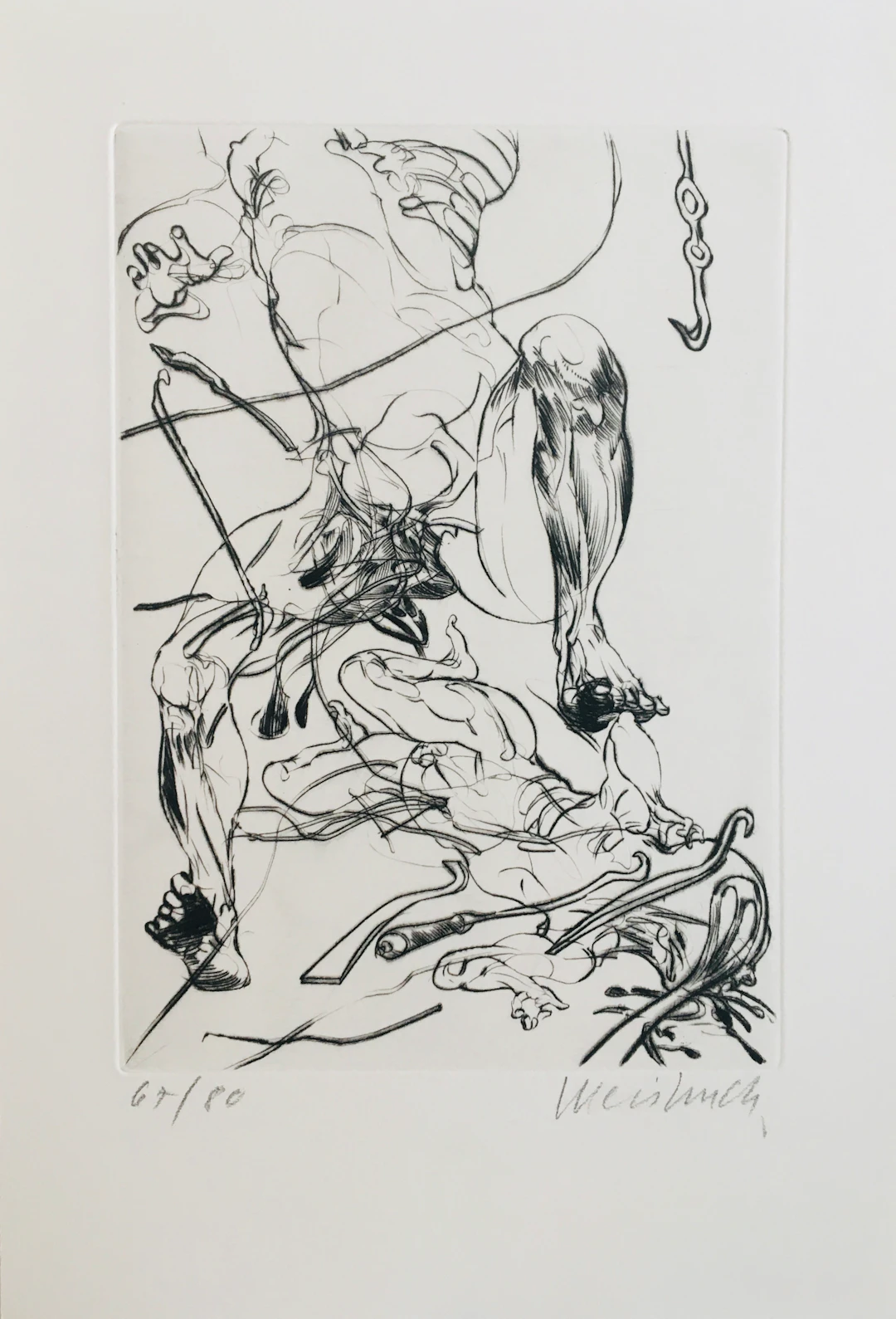 Claude WEISBUCH - "Lettre au Docteur Dermeste" - 1975 - Pointe sèche