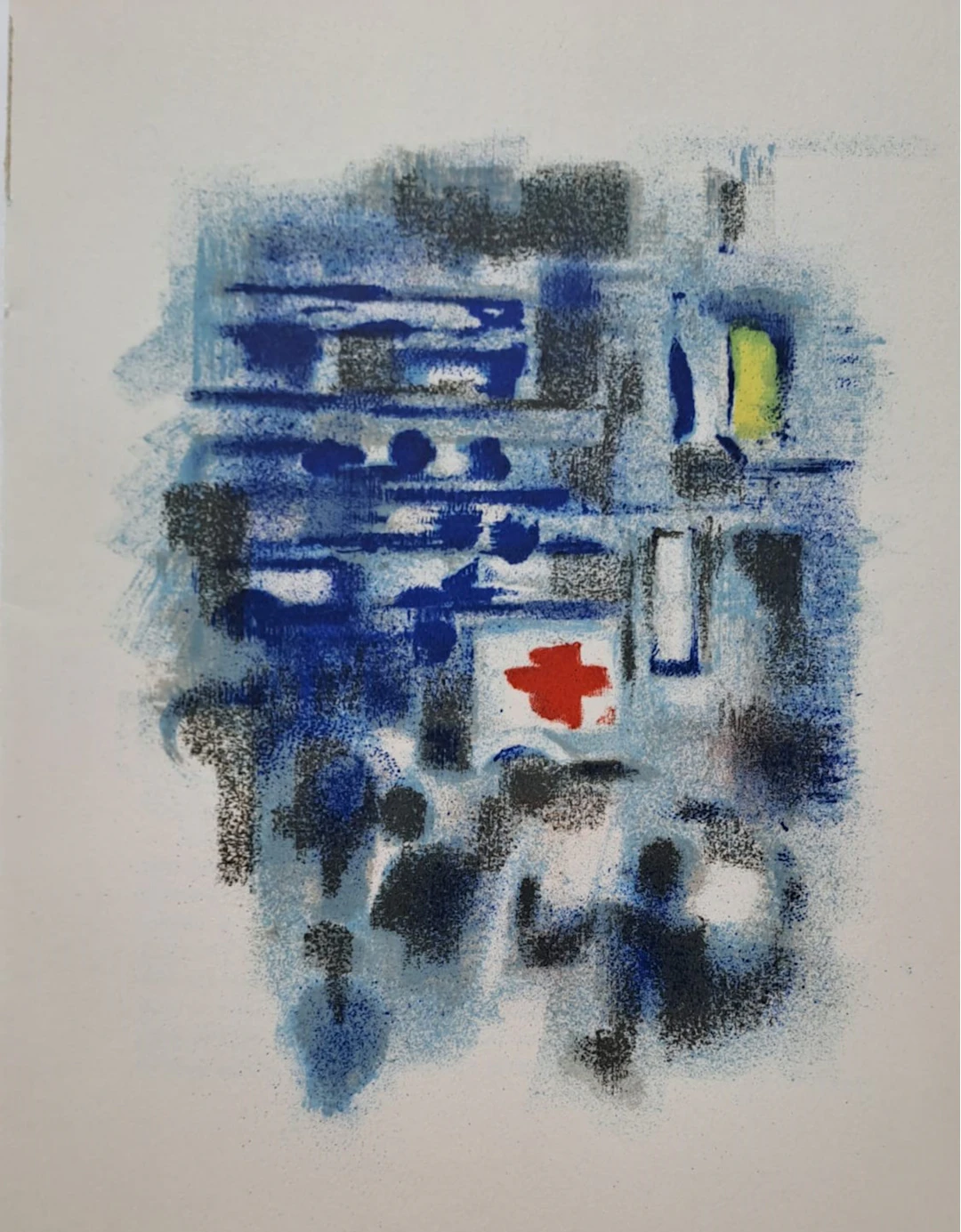 Alexandre Garbell - La croix rouge - Lithographie originale